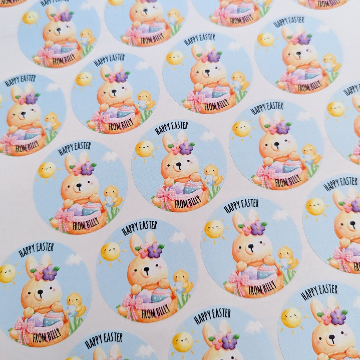 E&L Designs Cute Personalised Easter Class Gift Stickers