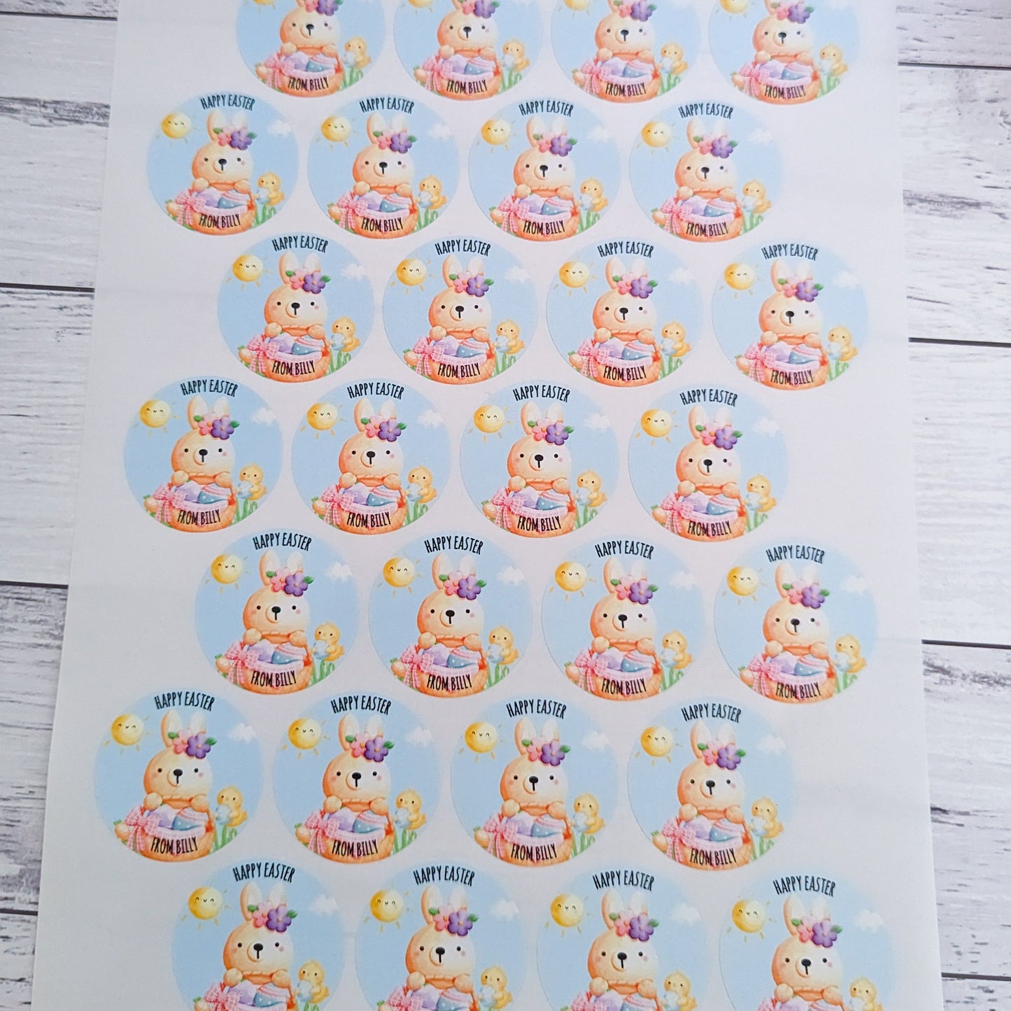 E&L Designs Cute Personalised Easter Class Gift Stickers