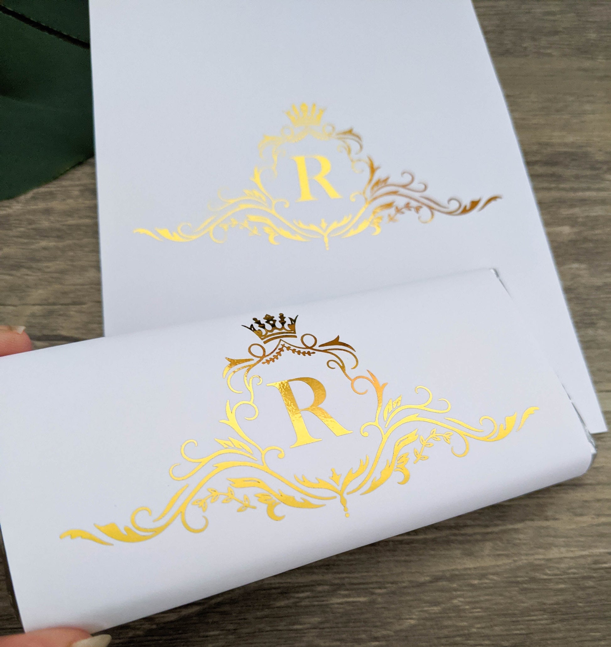 E&L Designs Detailed Monogram Chocolate Wrappers, Set of 10