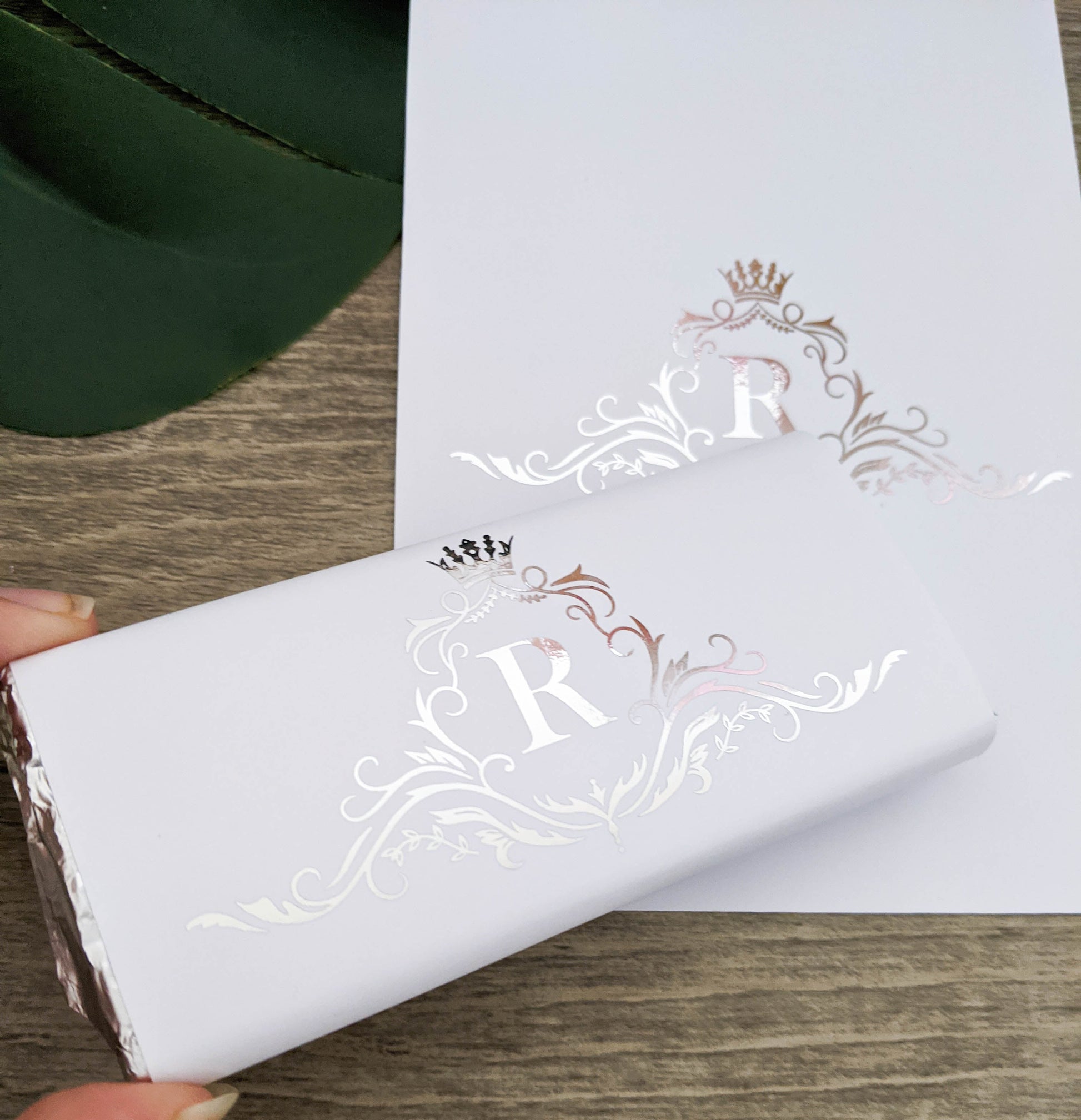 E&L Designs Detailed Monogram Chocolate Wrappers, Set of 10