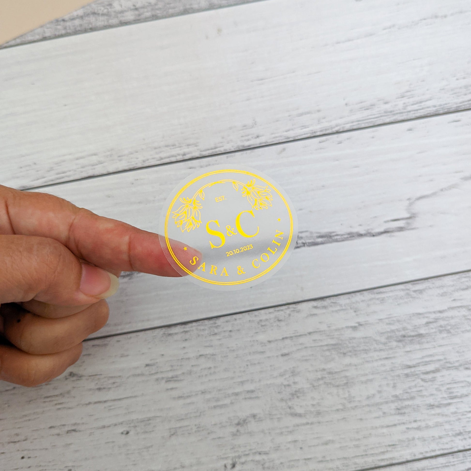 E&L Designs Detailed Oval Wedding Invitation Envelope Seals