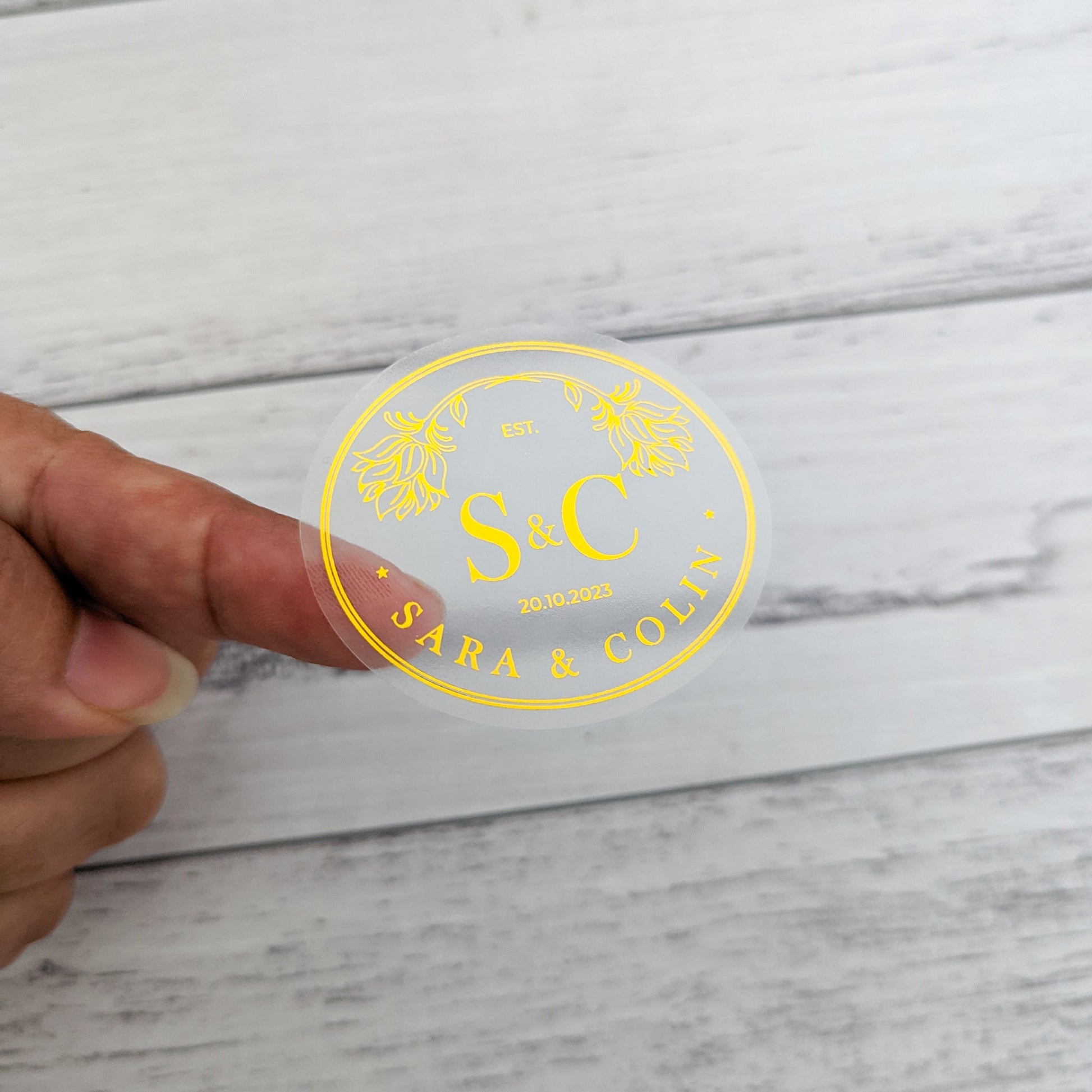 E&L Designs Detailed Oval Wedding Invitation Envelope Seals