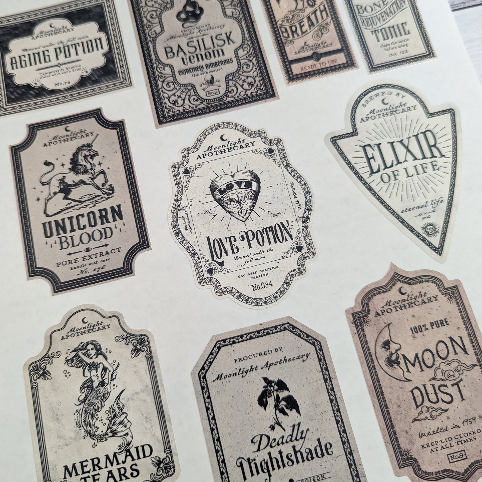 E&L Designs DIY Halloween Jar Labels - Set of 12 Stickers