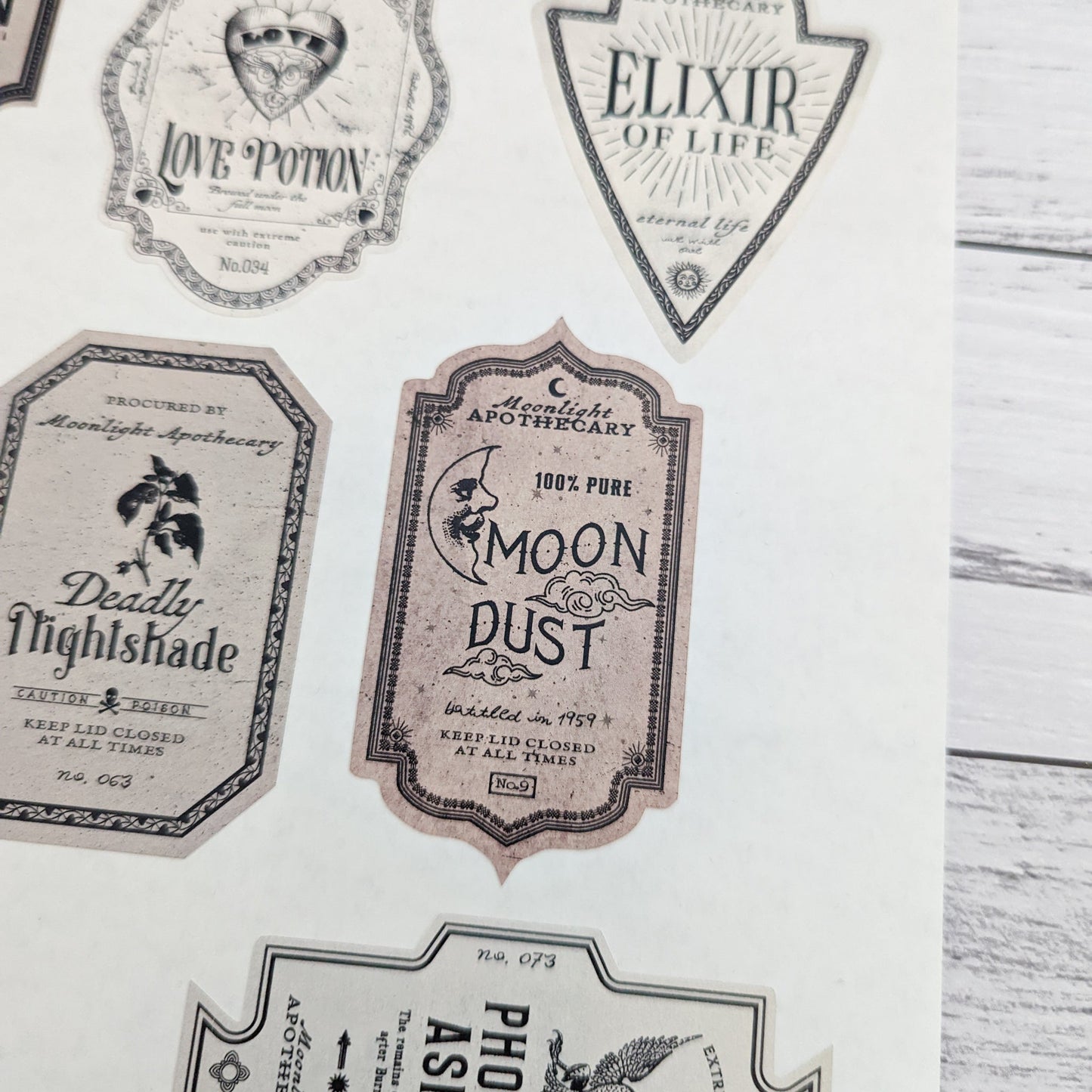 E&L Designs DIY Halloween Jar Labels - Set of 12 Stickers