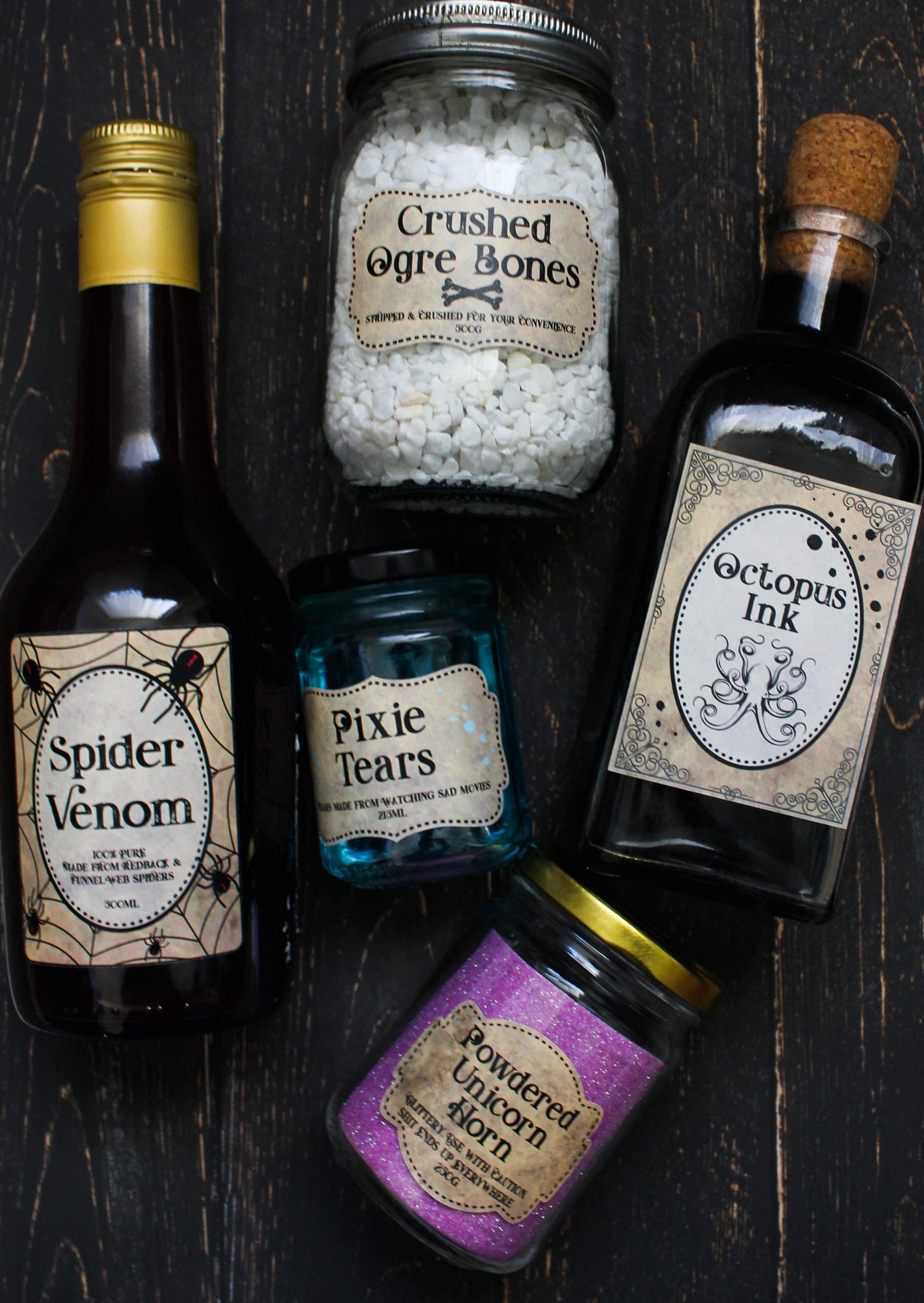 E&L Designs DIY Spooky Halloween Jar Labels - Set of 11 Stickers - Printed or Download