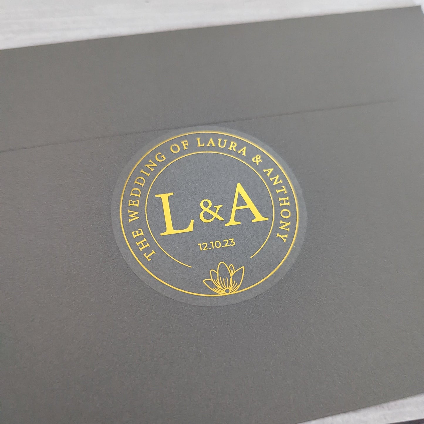 E&L Designs Elegant Wedding of Clear Foil Stickers
