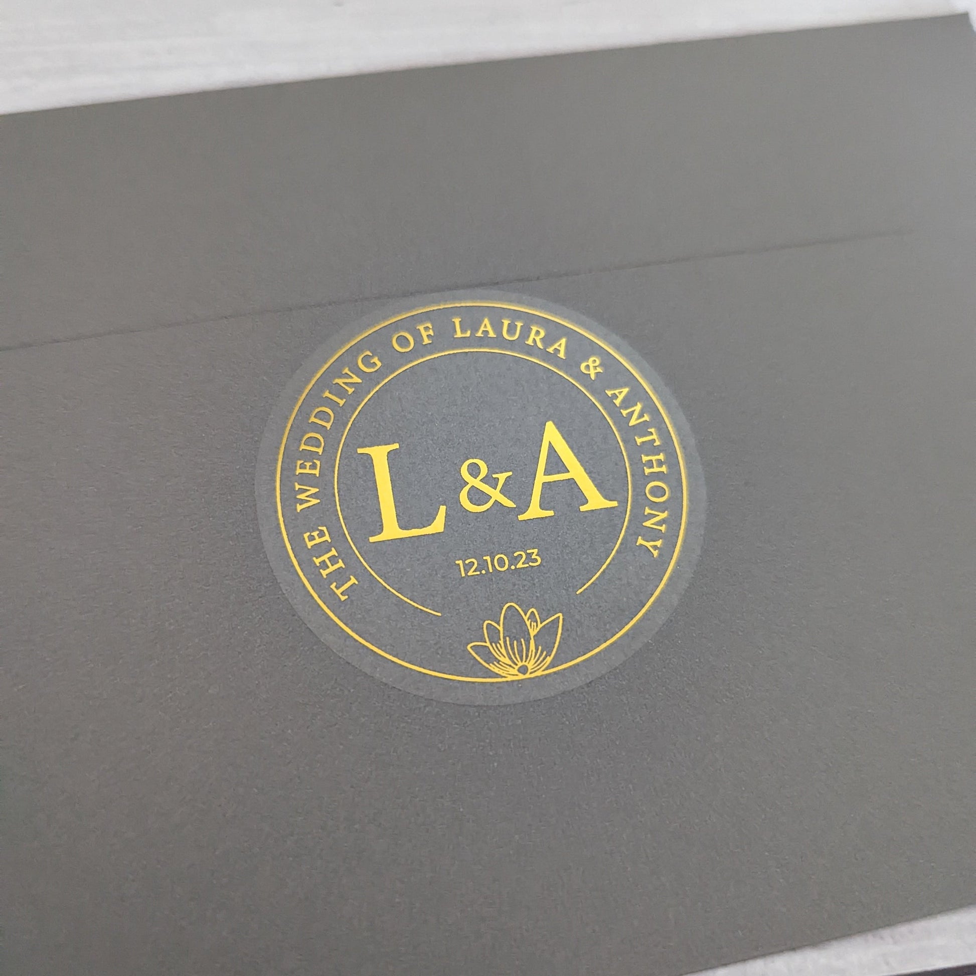 E&L Designs Elegant Wedding of Clear Foil Stickers