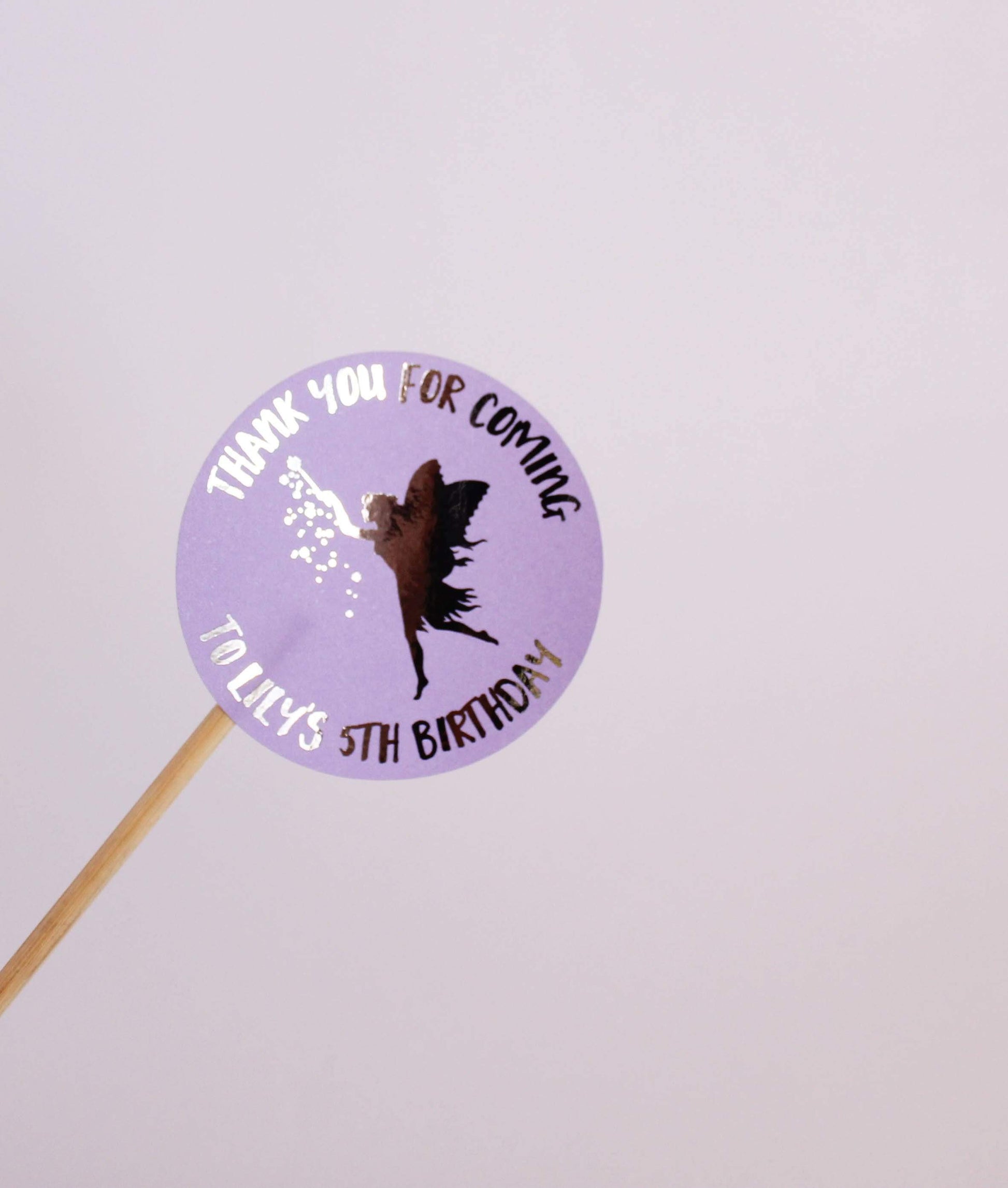 E&L Designs Fairy Personalised Foil Stickers - Fairy Theme