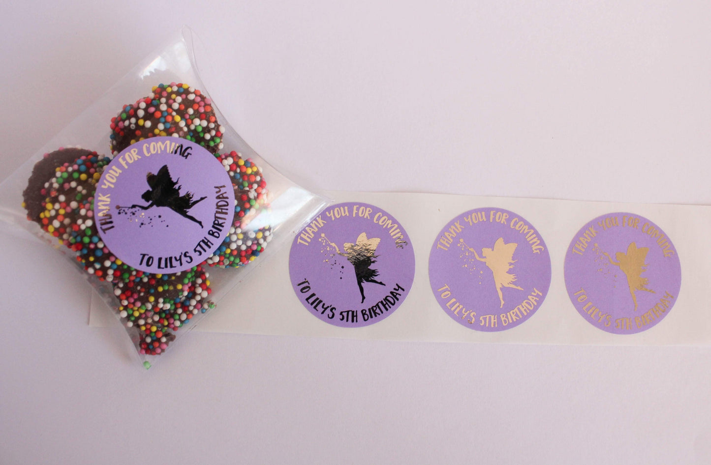 E&L Designs Fairy Personalised Foil Stickers - Fairy Theme