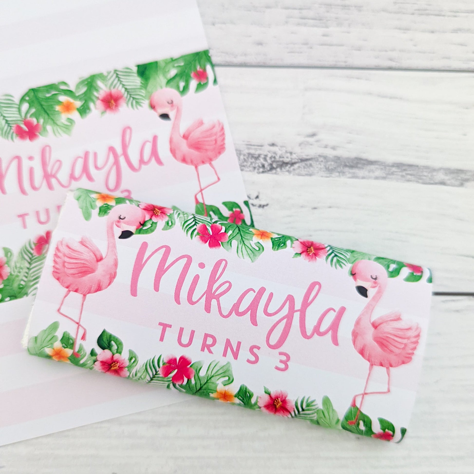 E&L Designs Flamingo Printed Chocolate Wrappers, Set of 10