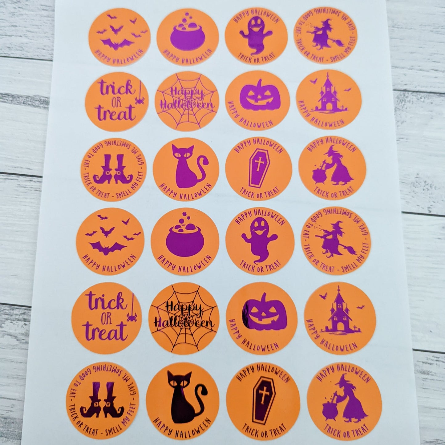 E&L Designs Foil Halloween Party Favour Stickers