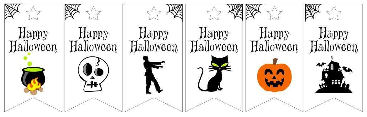 E&L Designs Halloween Flag Tags for Treat Bags