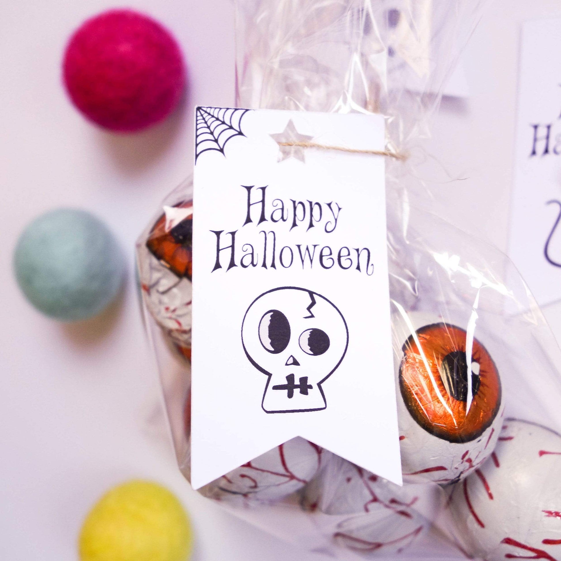 E&L Designs Halloween Flag Tags for Treat Bags