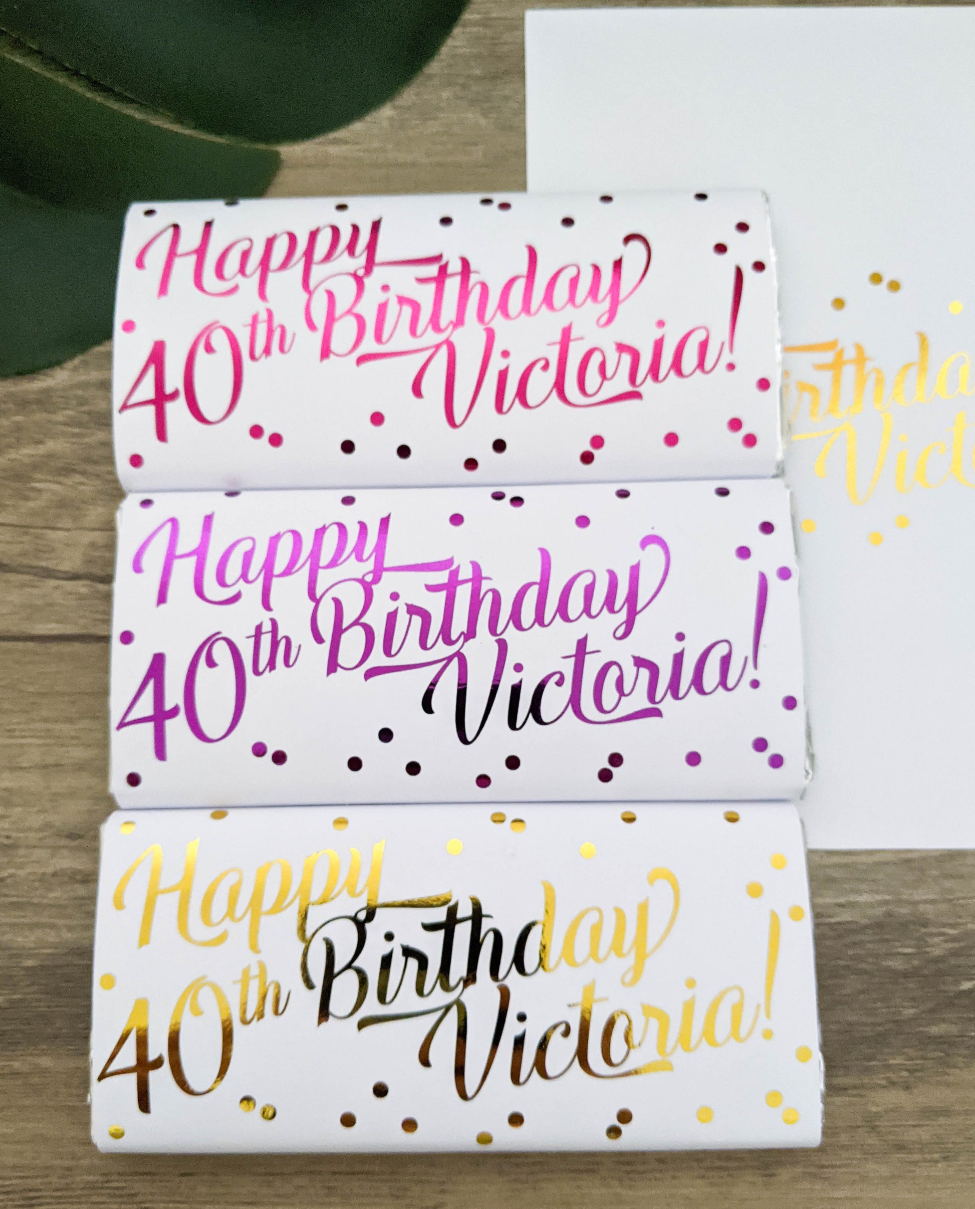E&L Designs Happy Birthday Confetti Chocolate Wrappers, Set of 10