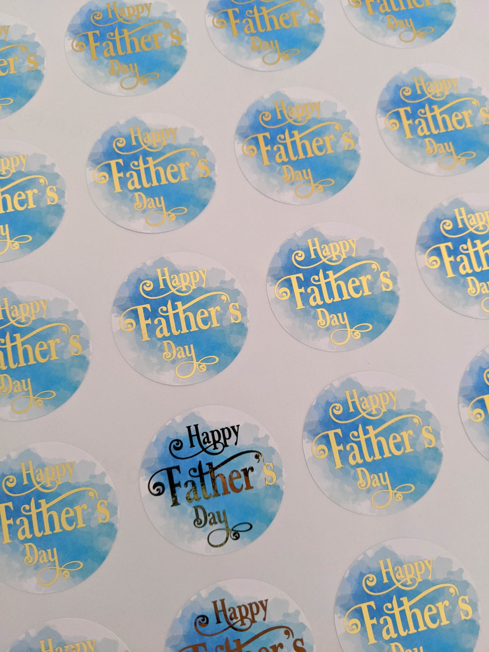 E&L Designs Happy Father's Day Foil Stickers