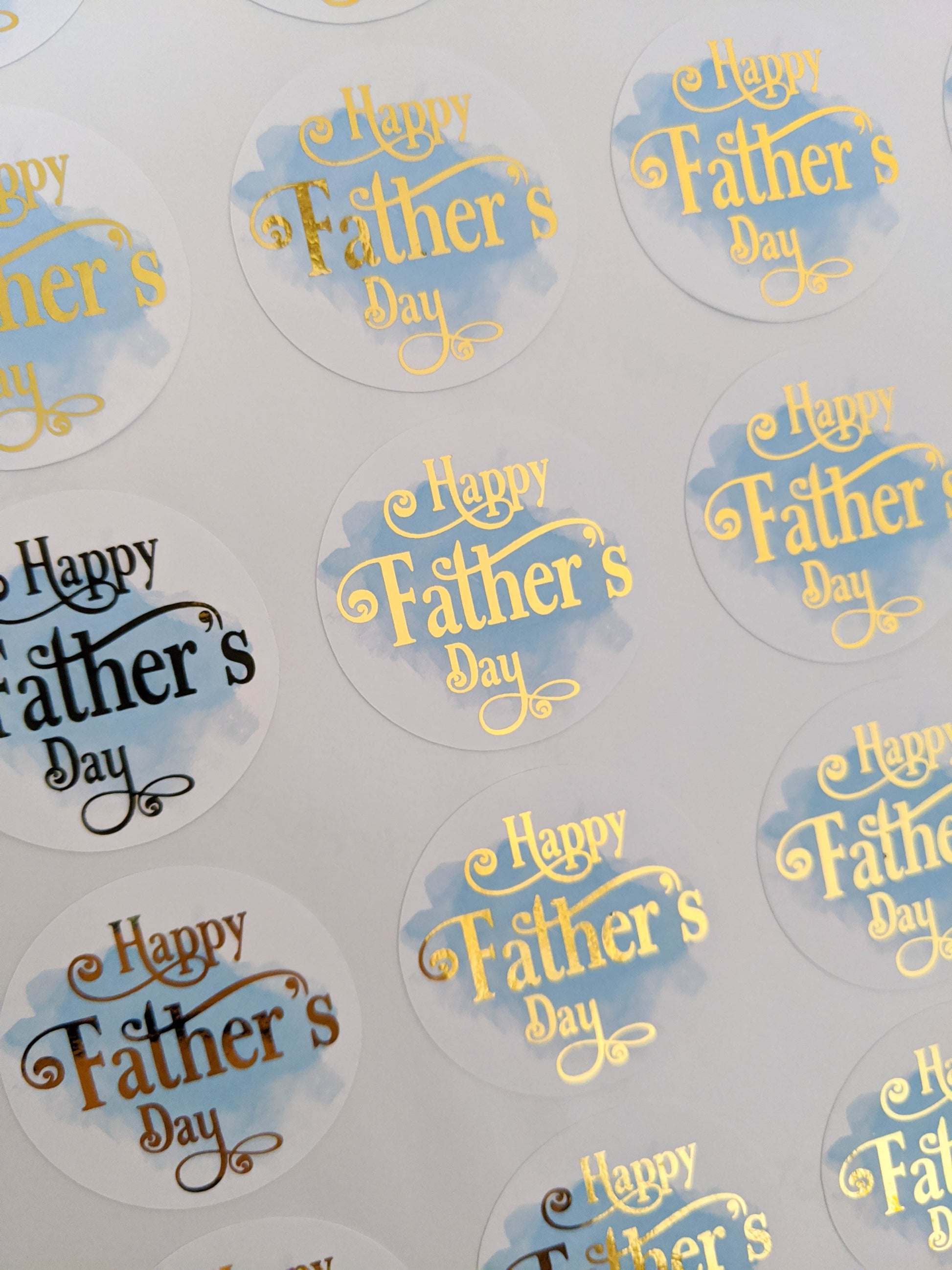 E&L Designs Happy Father's Day Foil Stickers