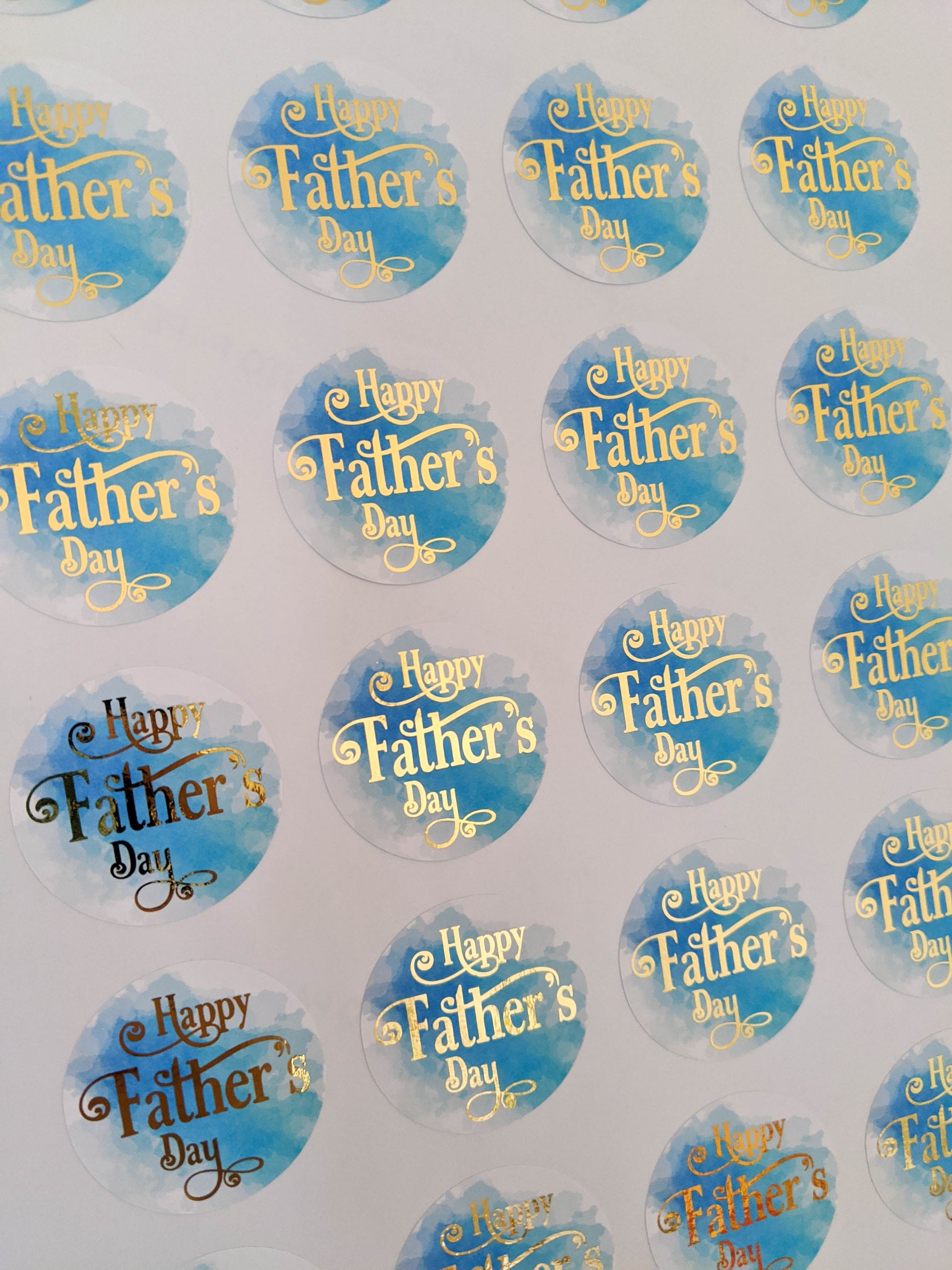 E&L Designs Happy Father's Day Foil Stickers