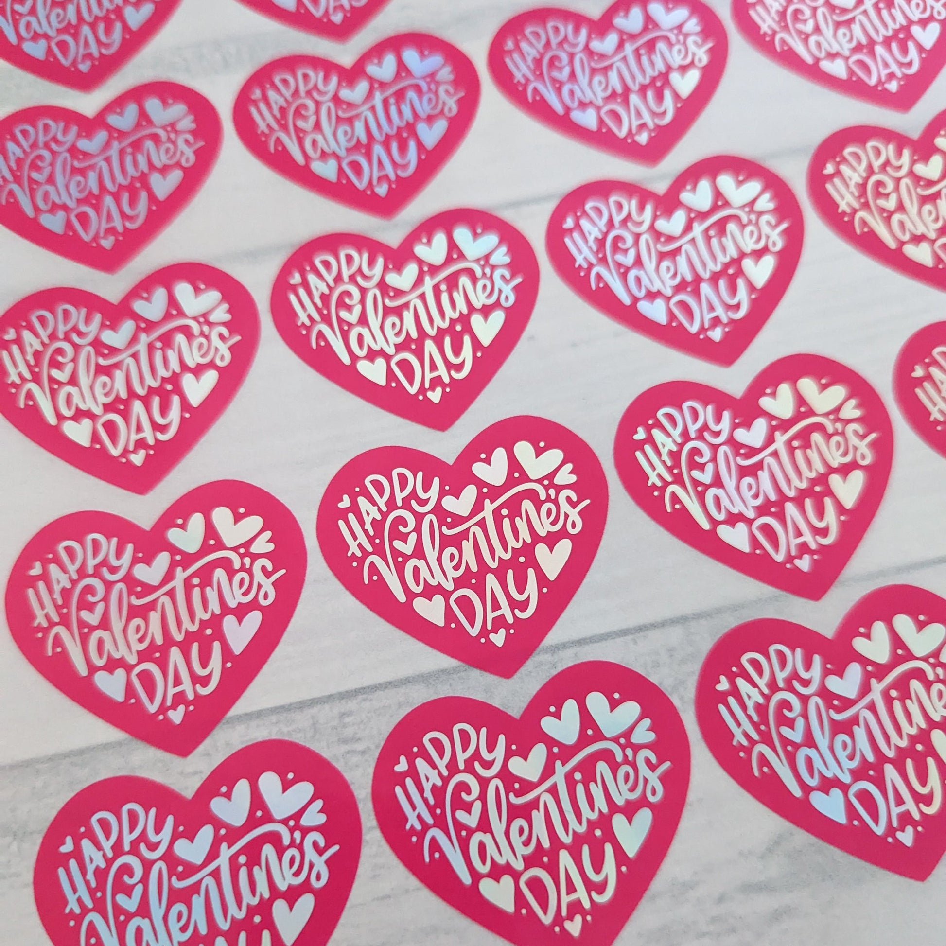 E&L Designs Heart Shaped Valentine's Day Stickers, Coloured