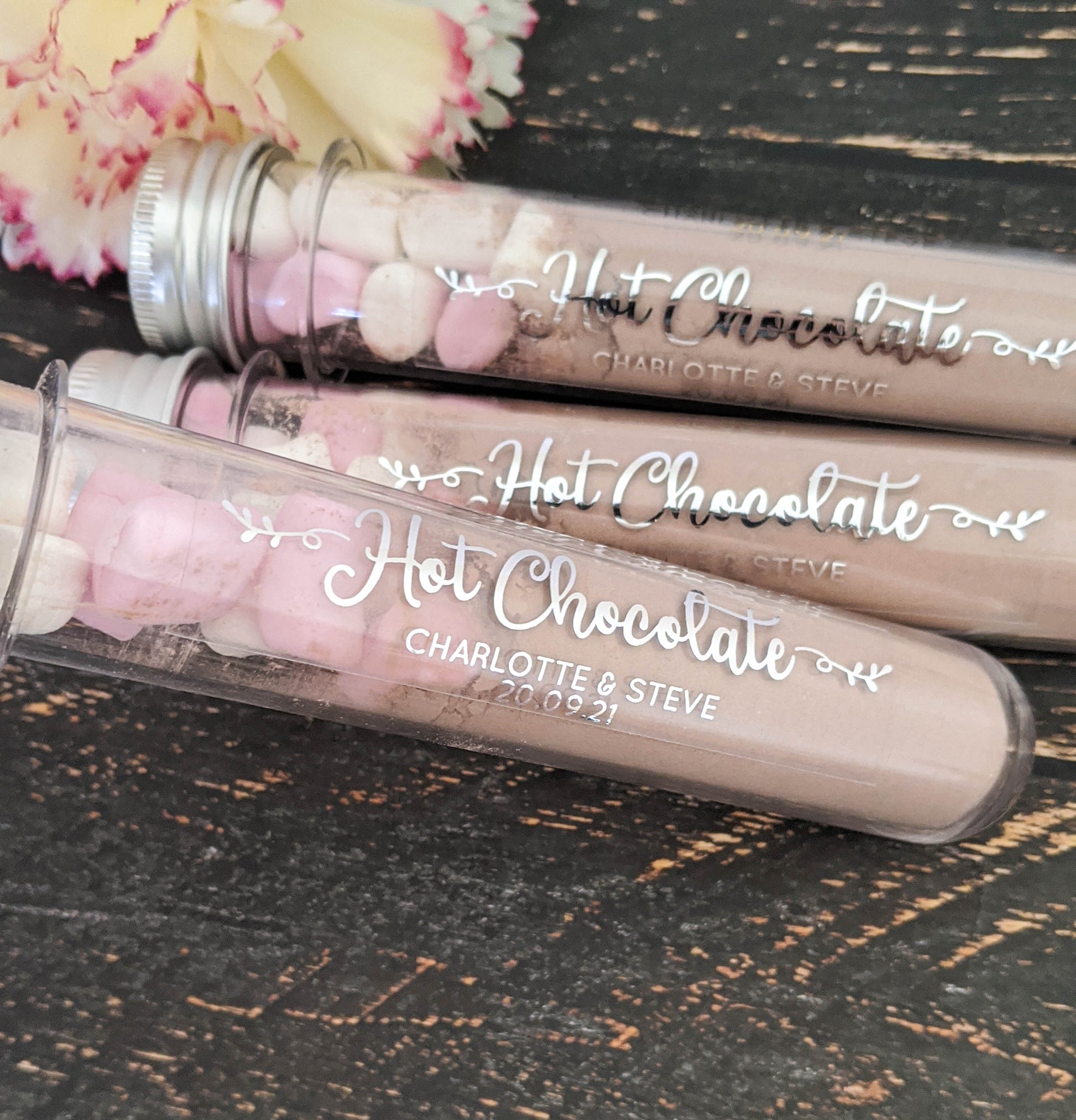 E&L Designs Hot Chocolate Clear Tube Stickers with Foil