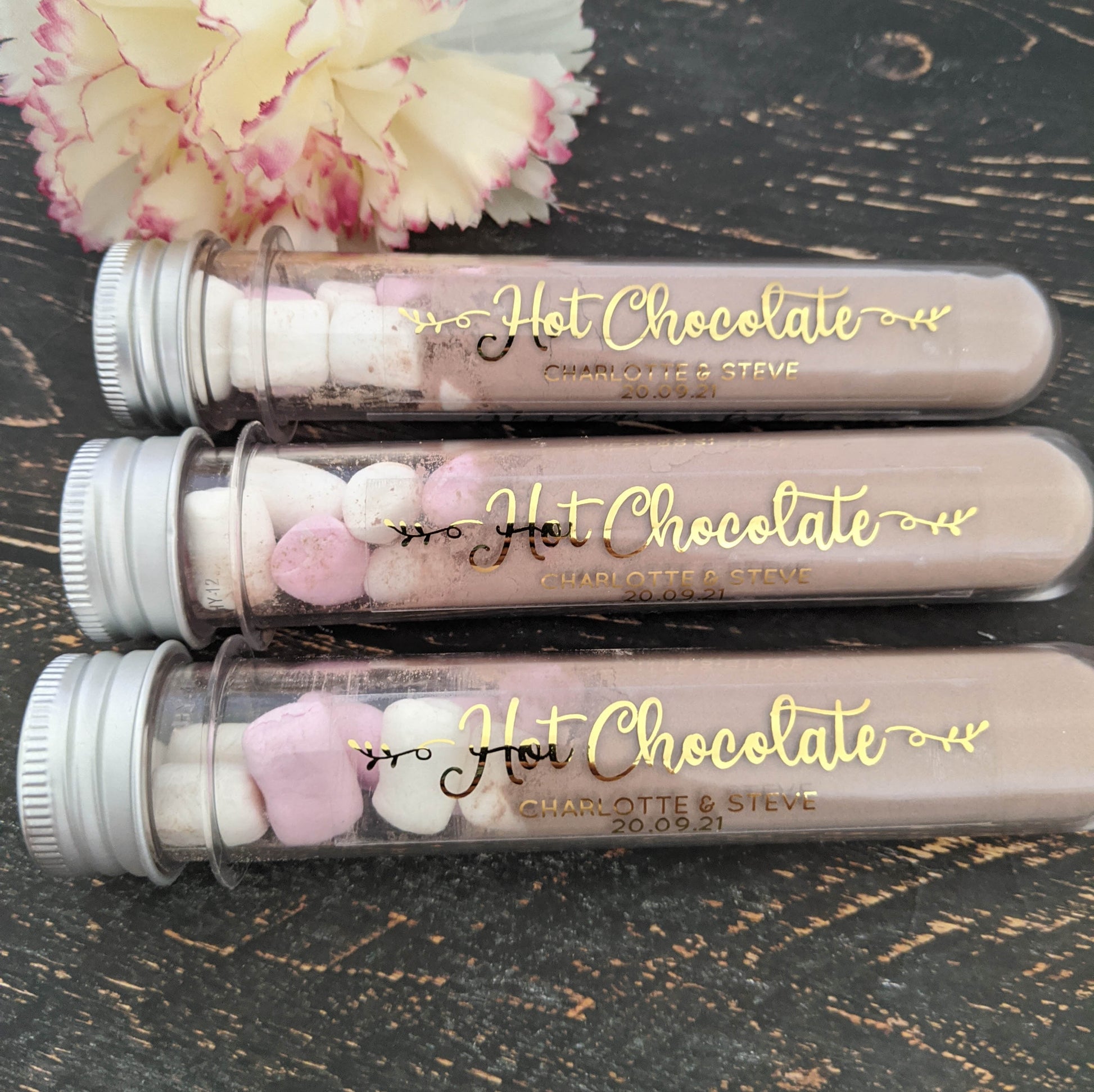 E&L Designs Hot Chocolate Clear Tube Stickers with Foil