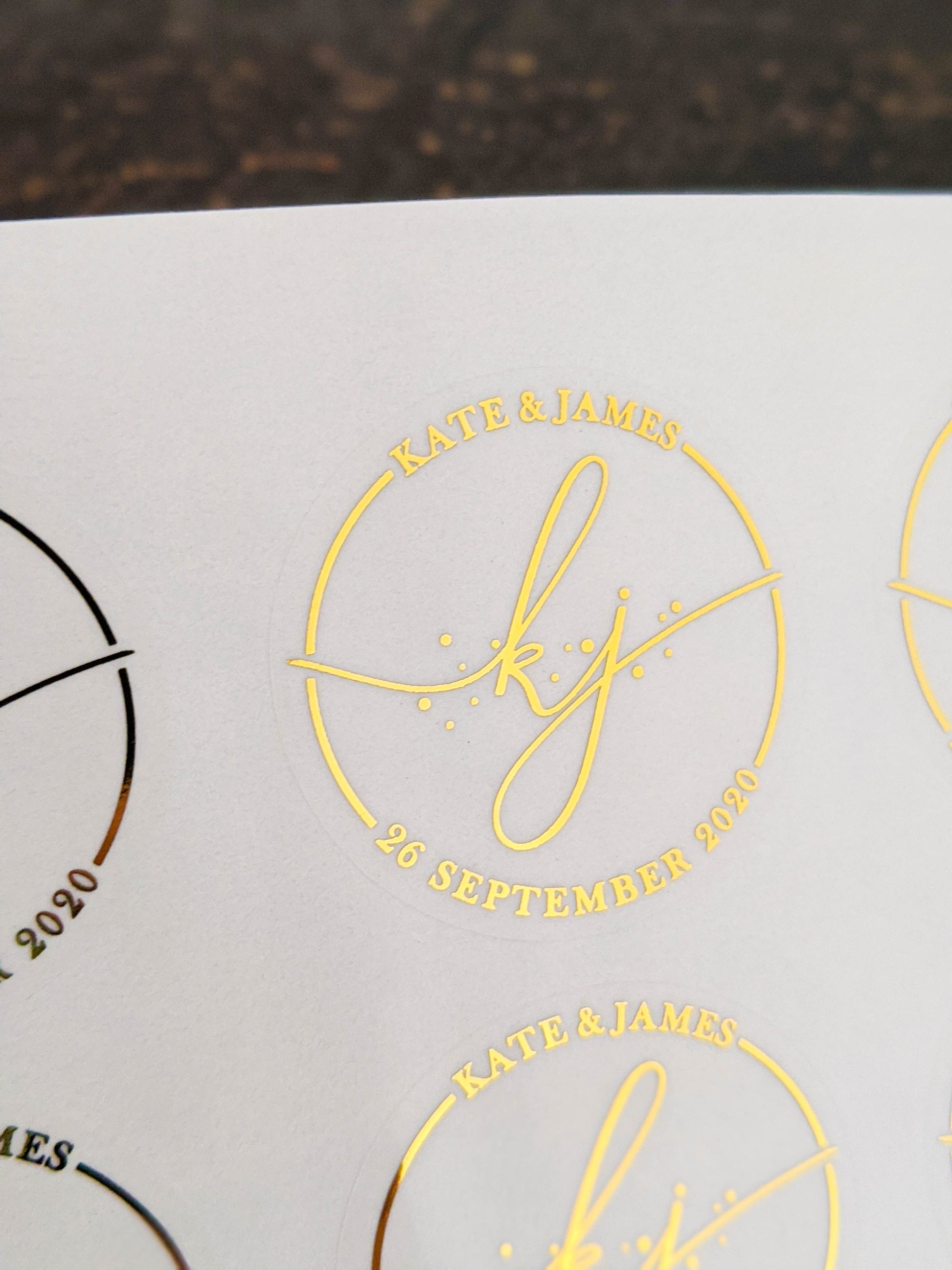 E&L Designs Initials With Bubbles Envelope Seals