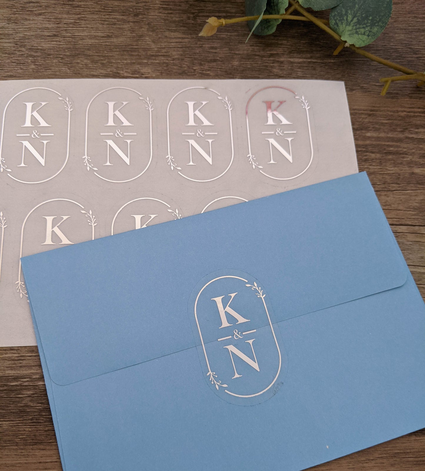 E&L Designs Long Initials Wedding Invitation Envelope Seals