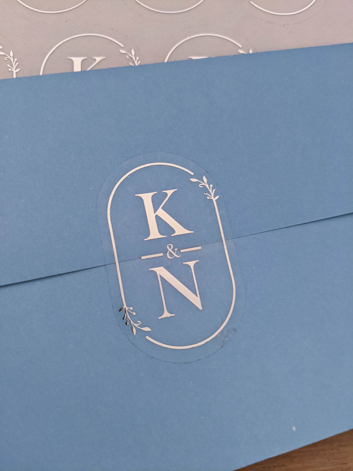 E&L Designs Long Initials Wedding Invitation Envelope Seals