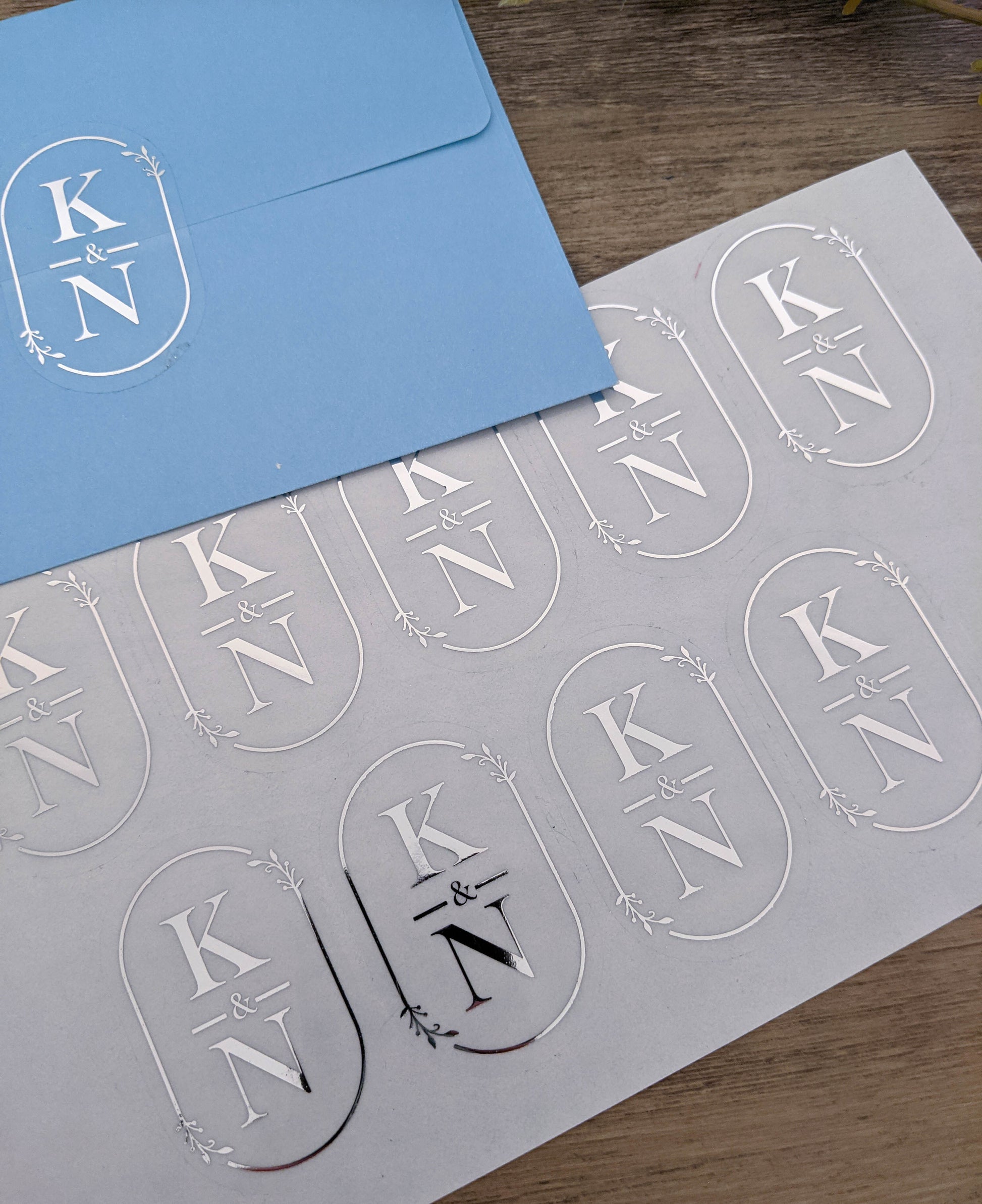 E&L Designs Long Initials Wedding Invitation Envelope Seals
