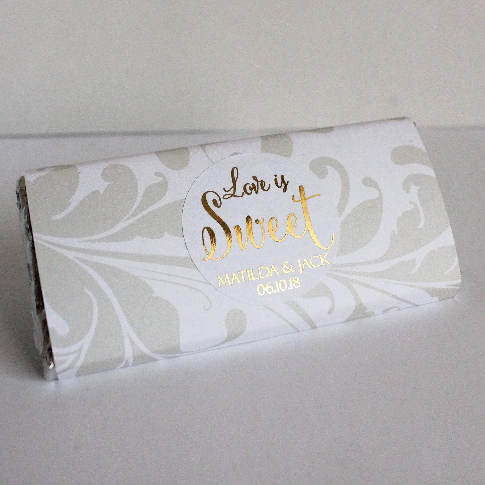 E&L Designs Love is Sweet Wedding Foiled Stickers