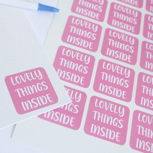 E&L Designs Lovely Things Inside Order Stickers - Pack of 30