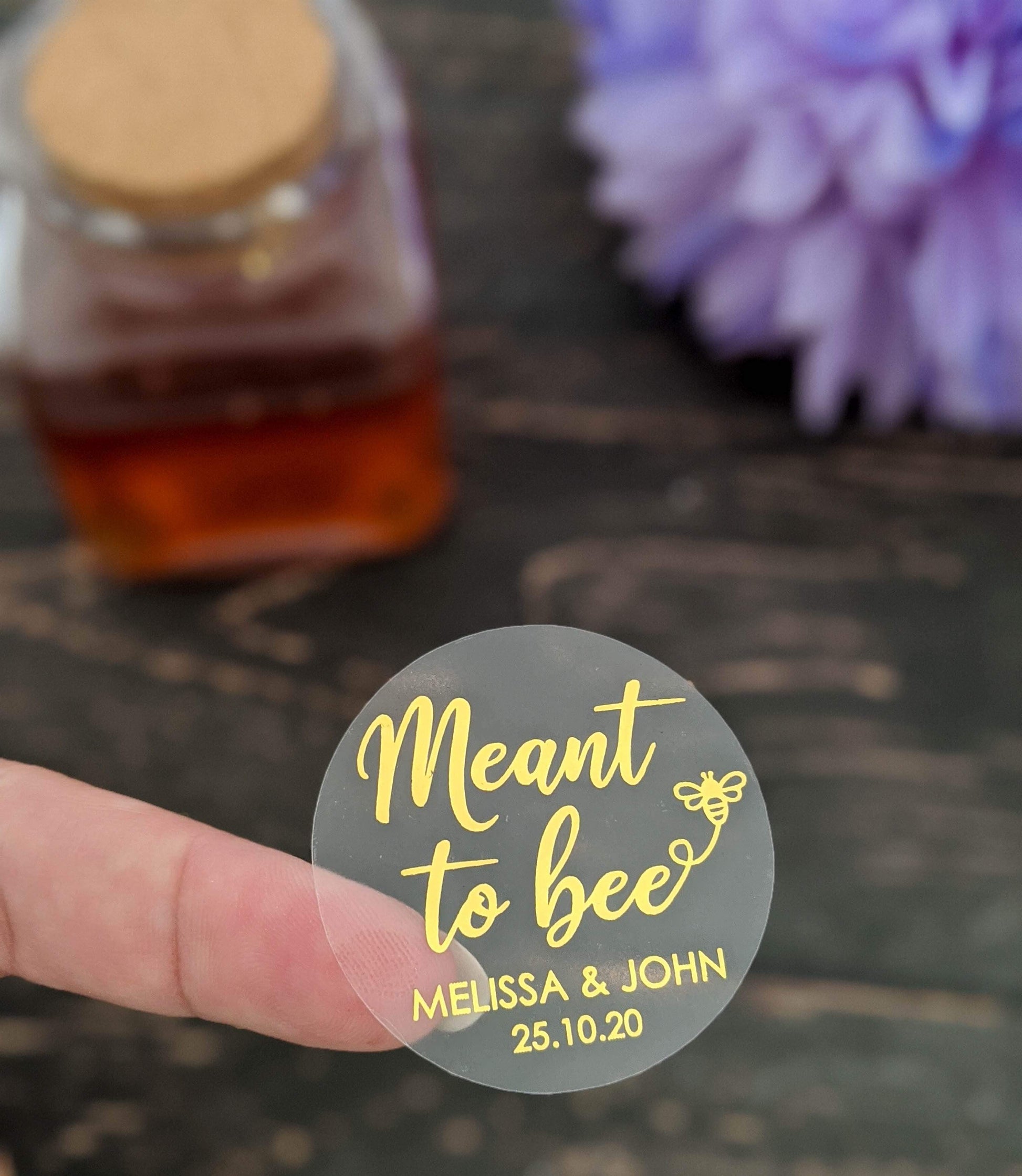 E&L Designs Meant To Bee Clear Foil Stickers