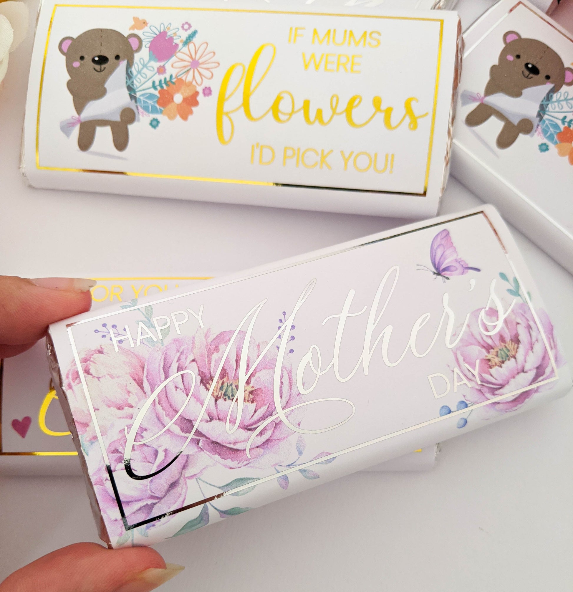 E&L Designs Mother's Day Chocolate Wrappers, Individual Wrappers