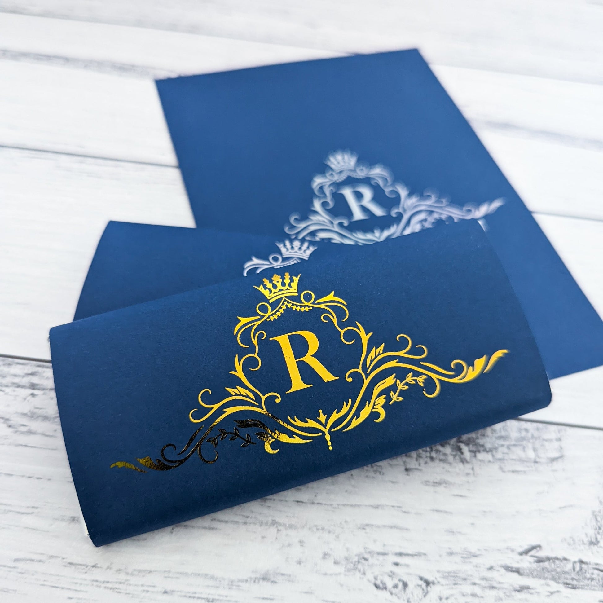 E&L Designs Navy Blue Chocolate Wrappers, Any Design, Set of 10