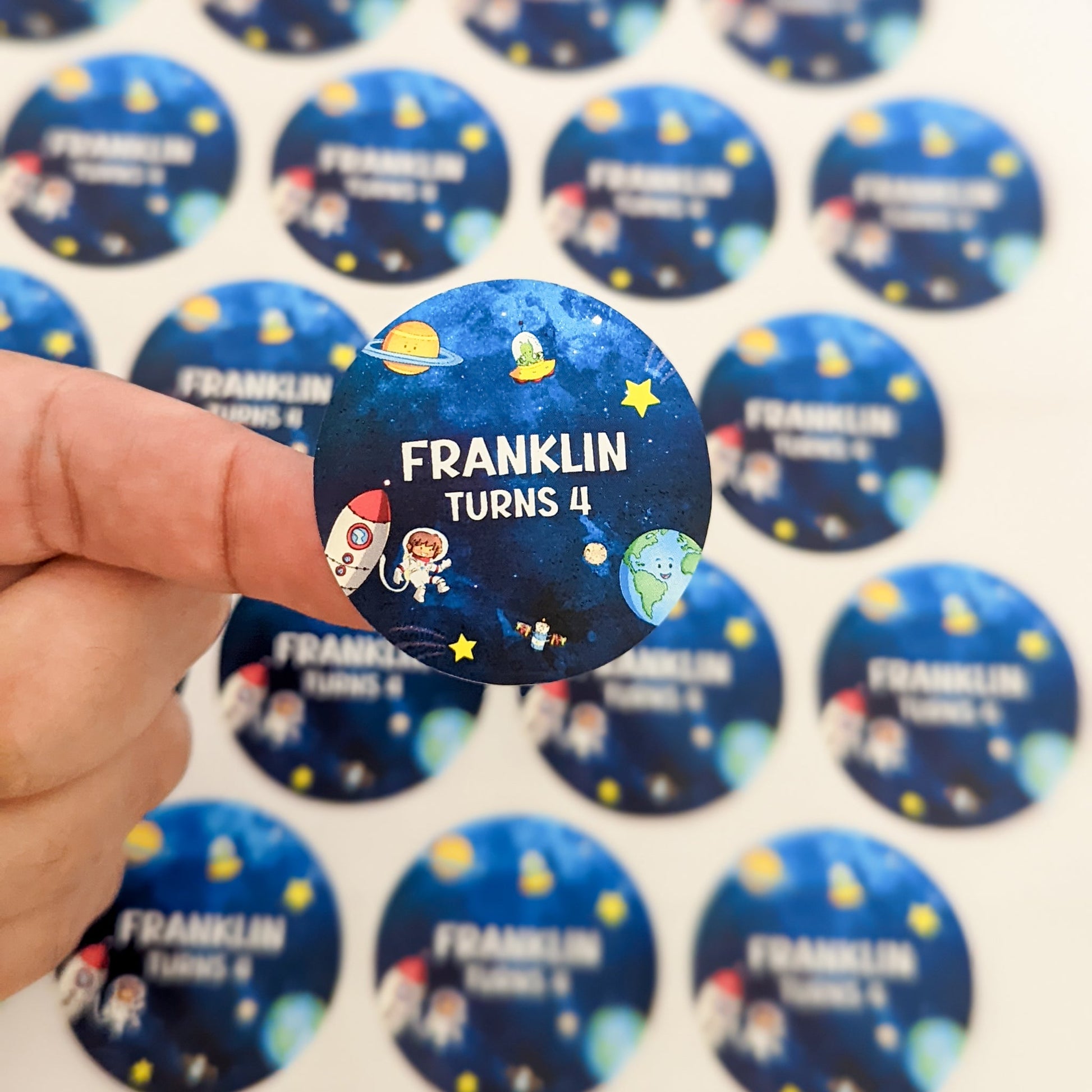 E&L Designs Out of this World Space Round Stickers