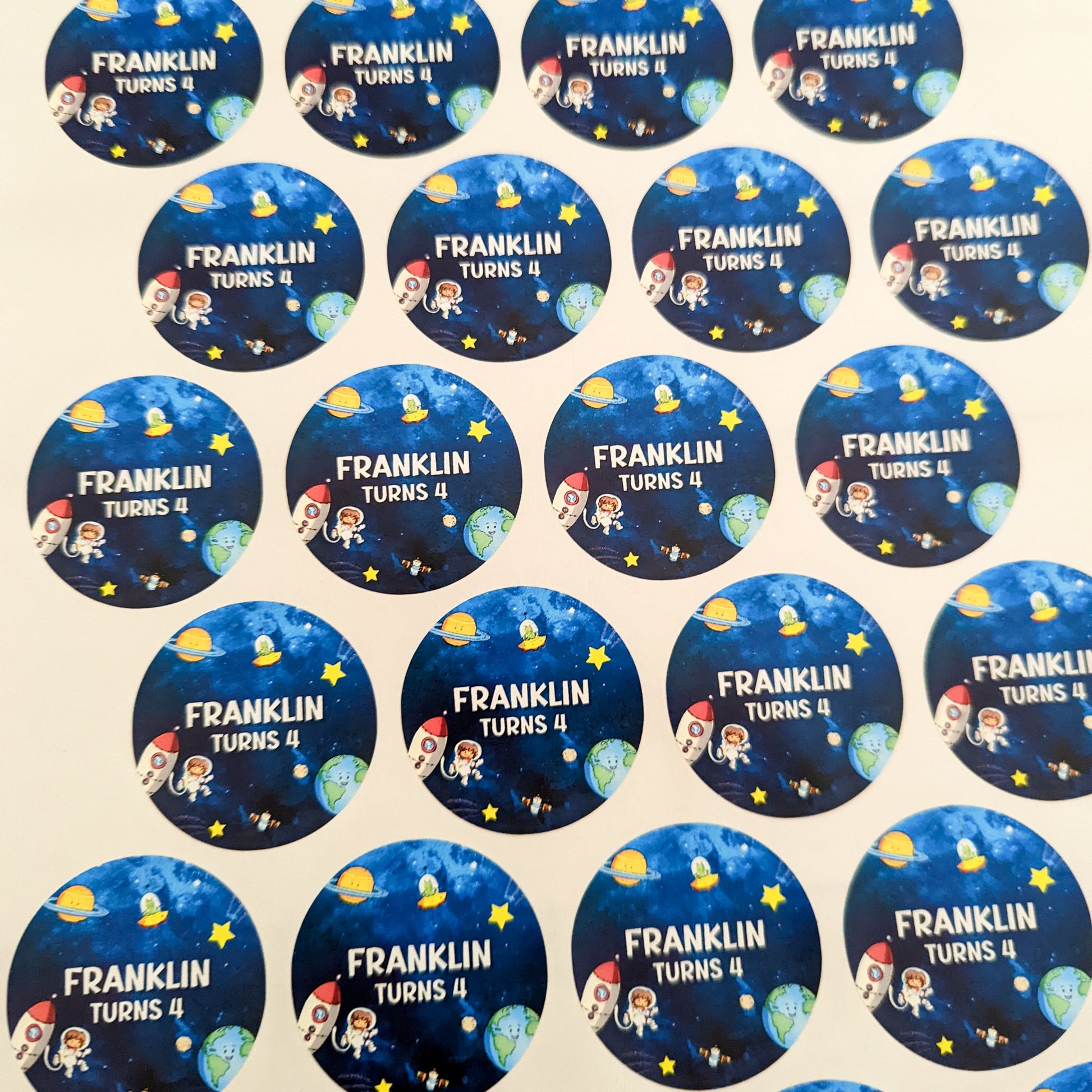 E&L Designs Out of this World Space Round Stickers