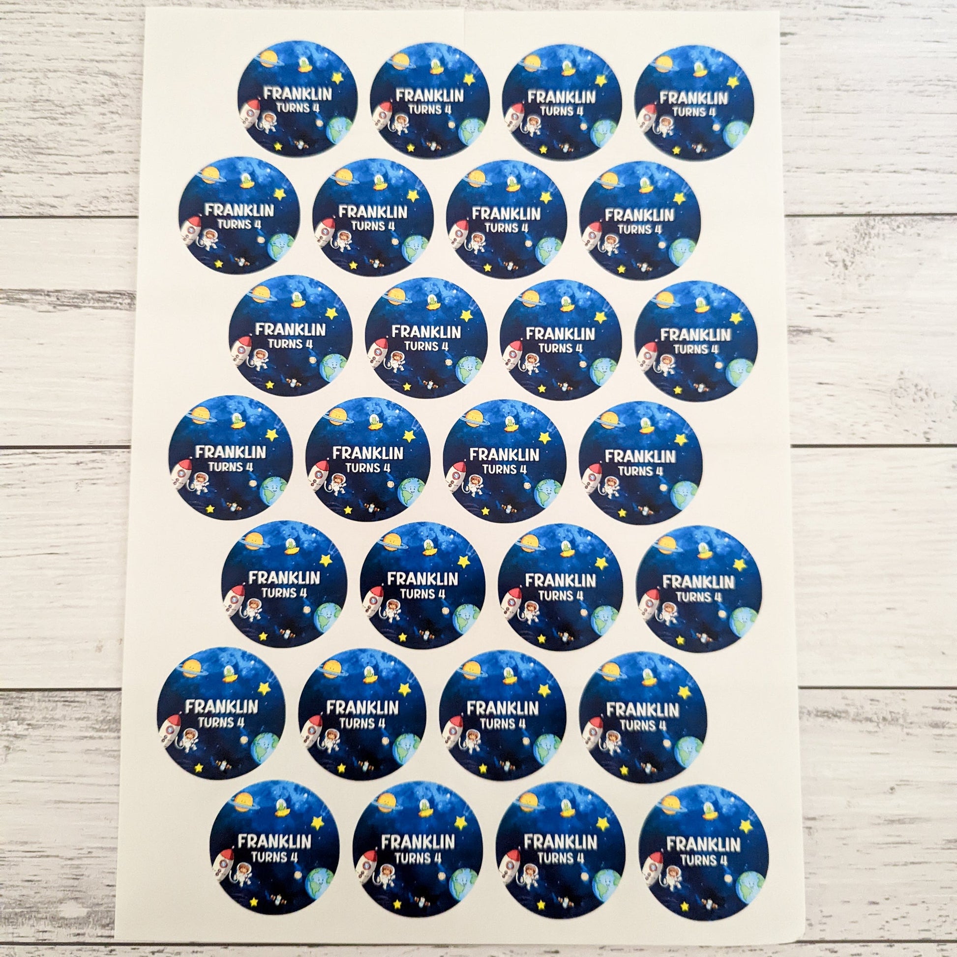 E&L Designs Out of this World Space Round Stickers