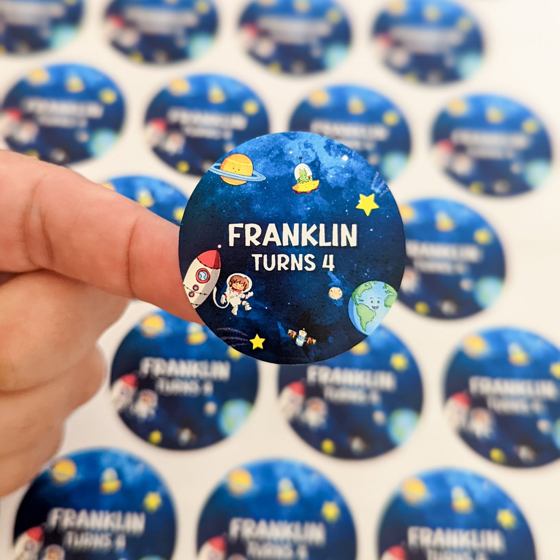 E&L Designs Out of this World Space Round Stickers