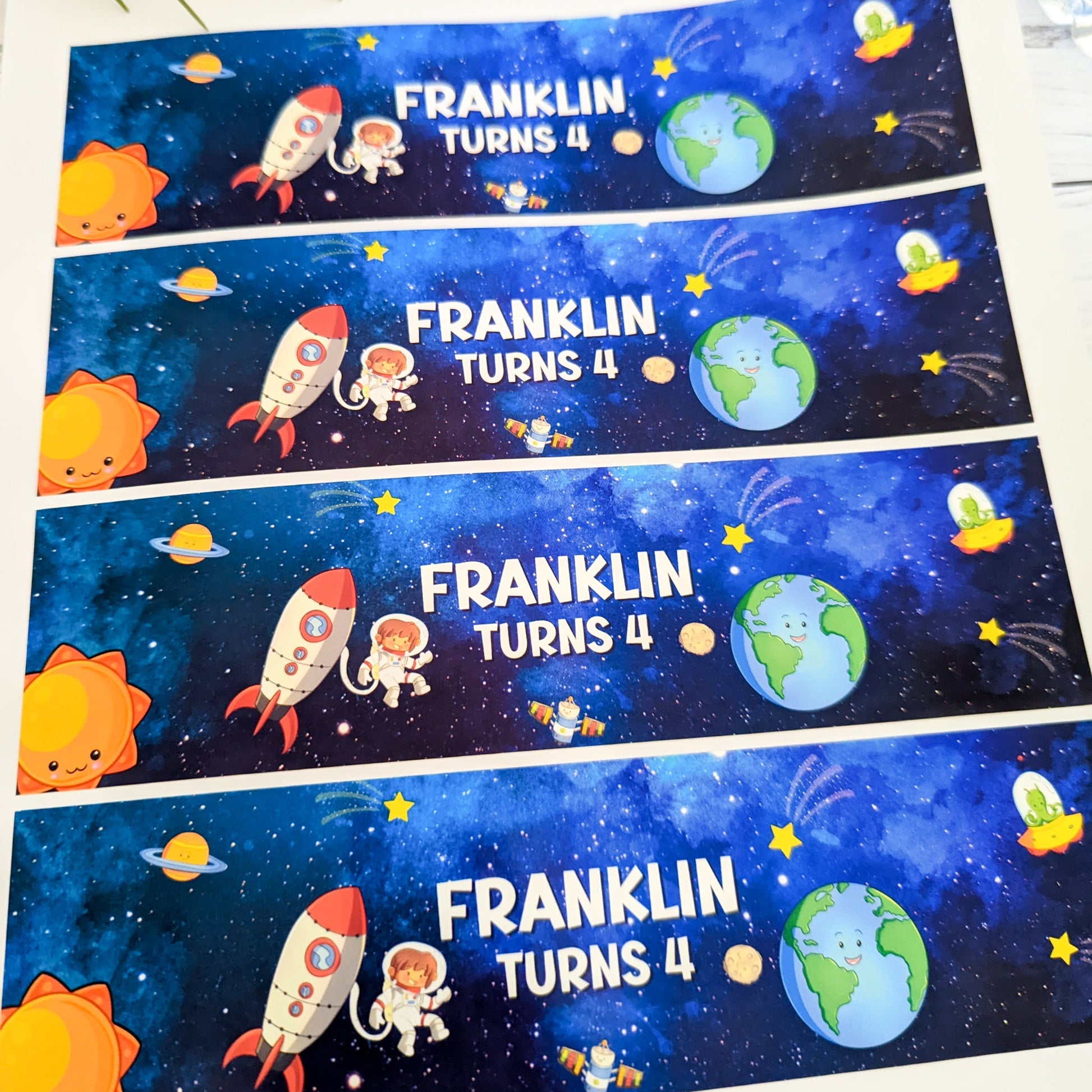 E&L Designs Out of this World Space Water Bottle Labels