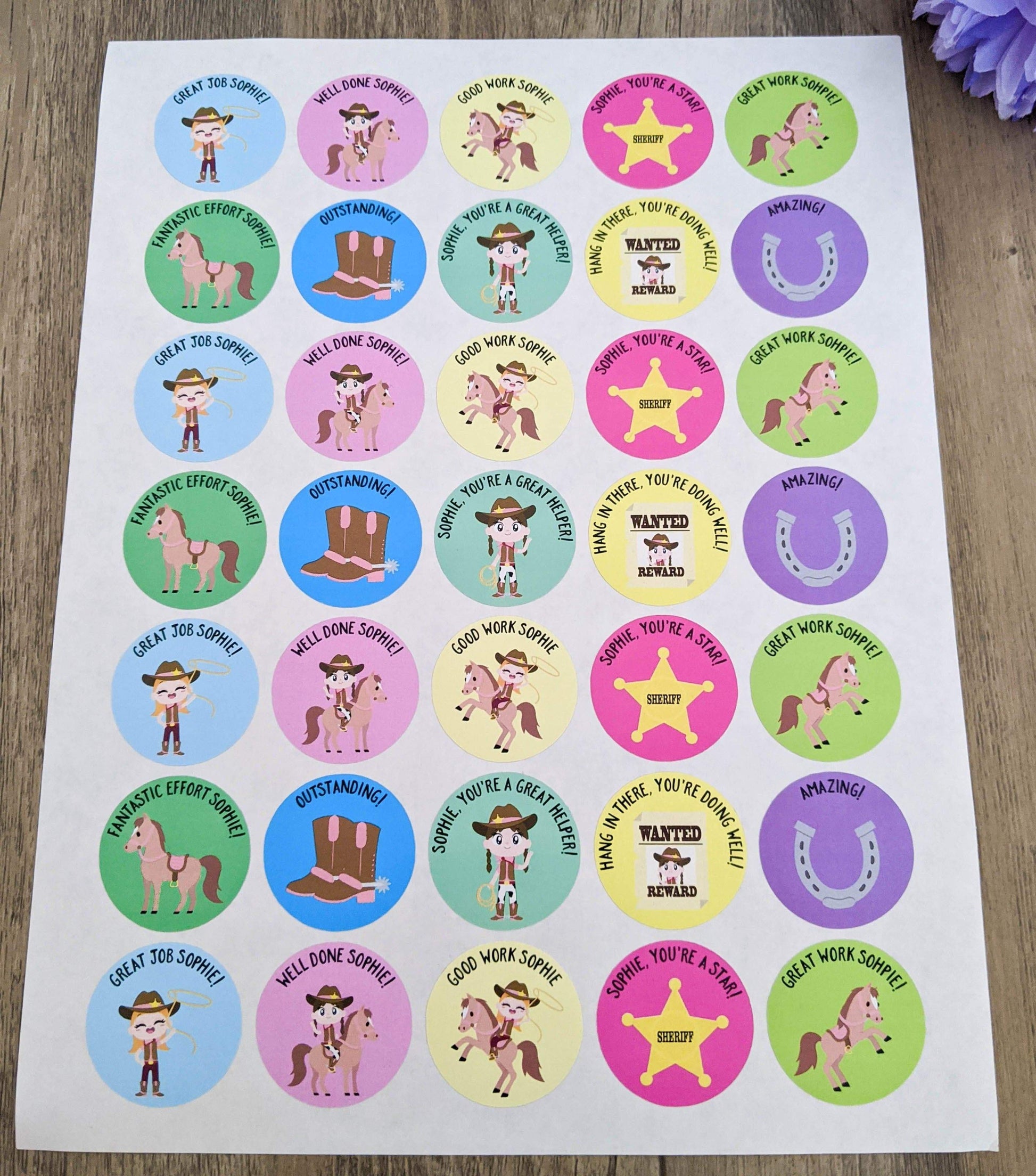 E&L Designs Personalised Homeschool Stickers