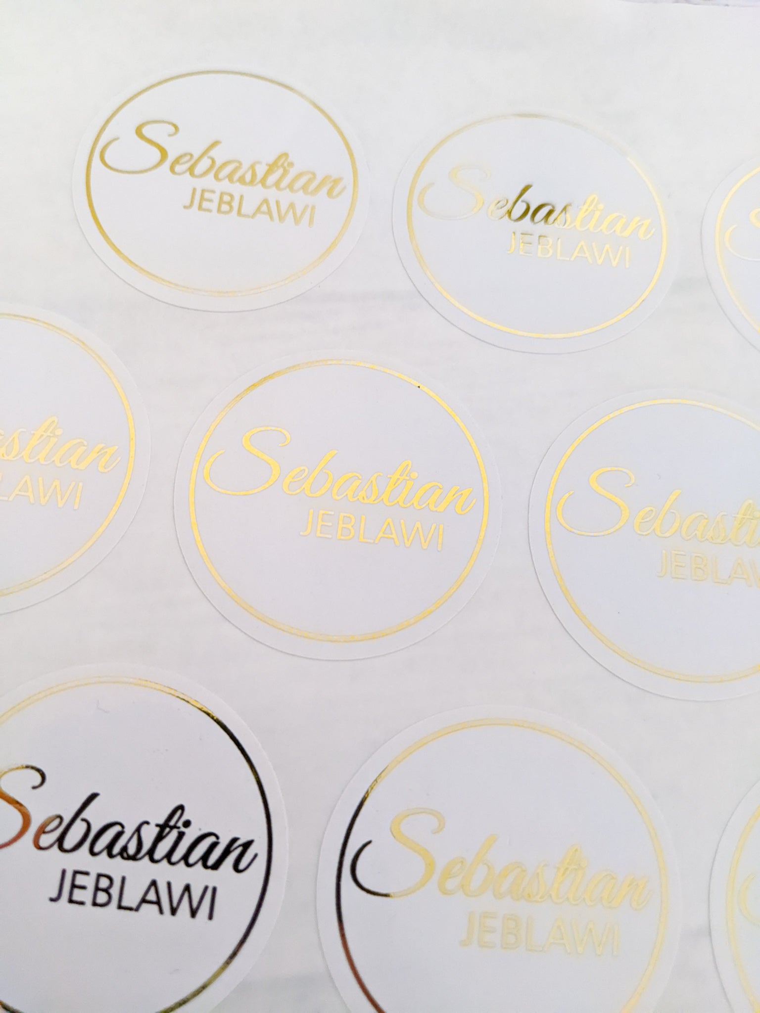 E&L Designs Personalised Name Clear Foil Stickers