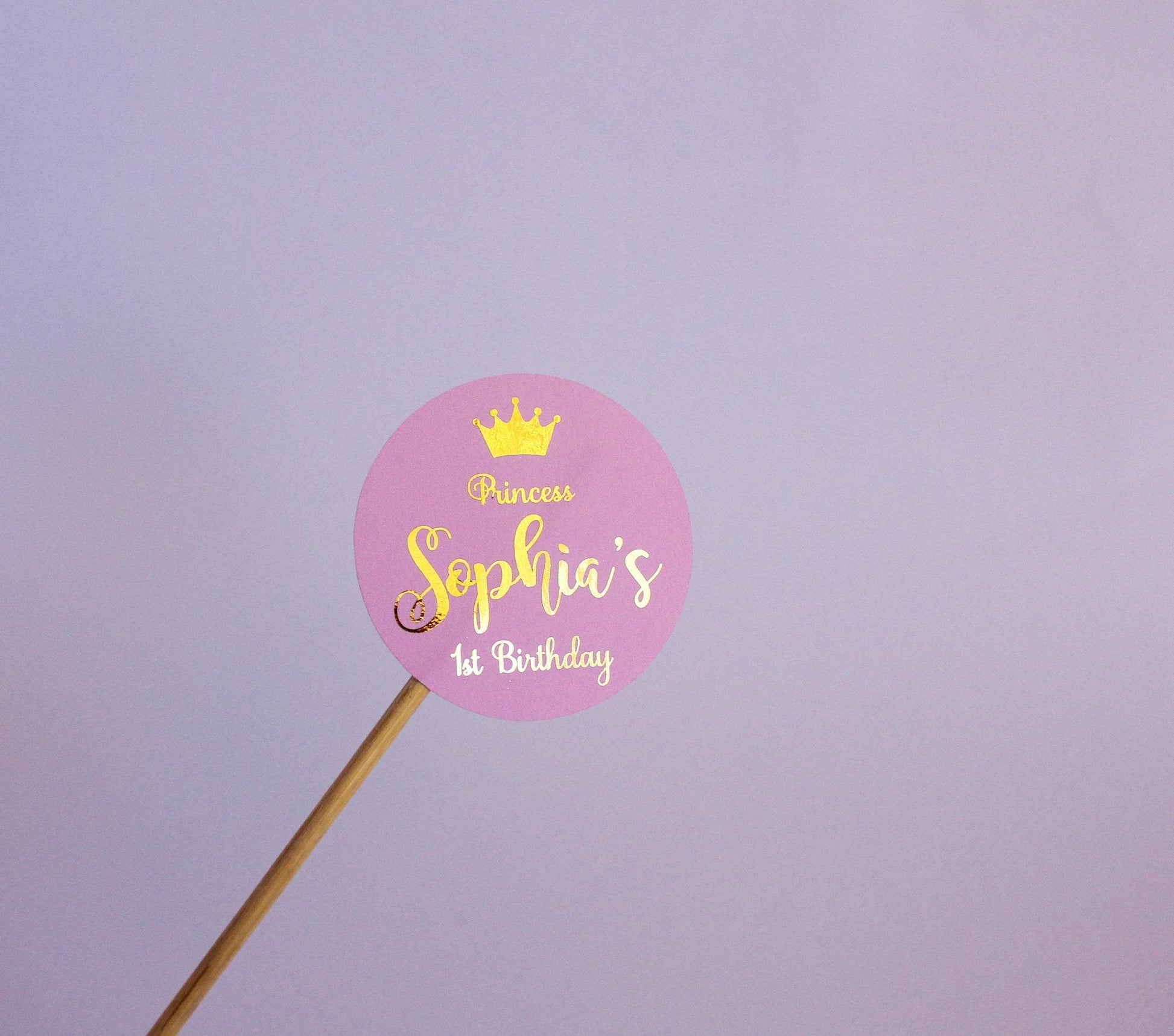E&L Designs Pink Princess Personalised Foil Stickers