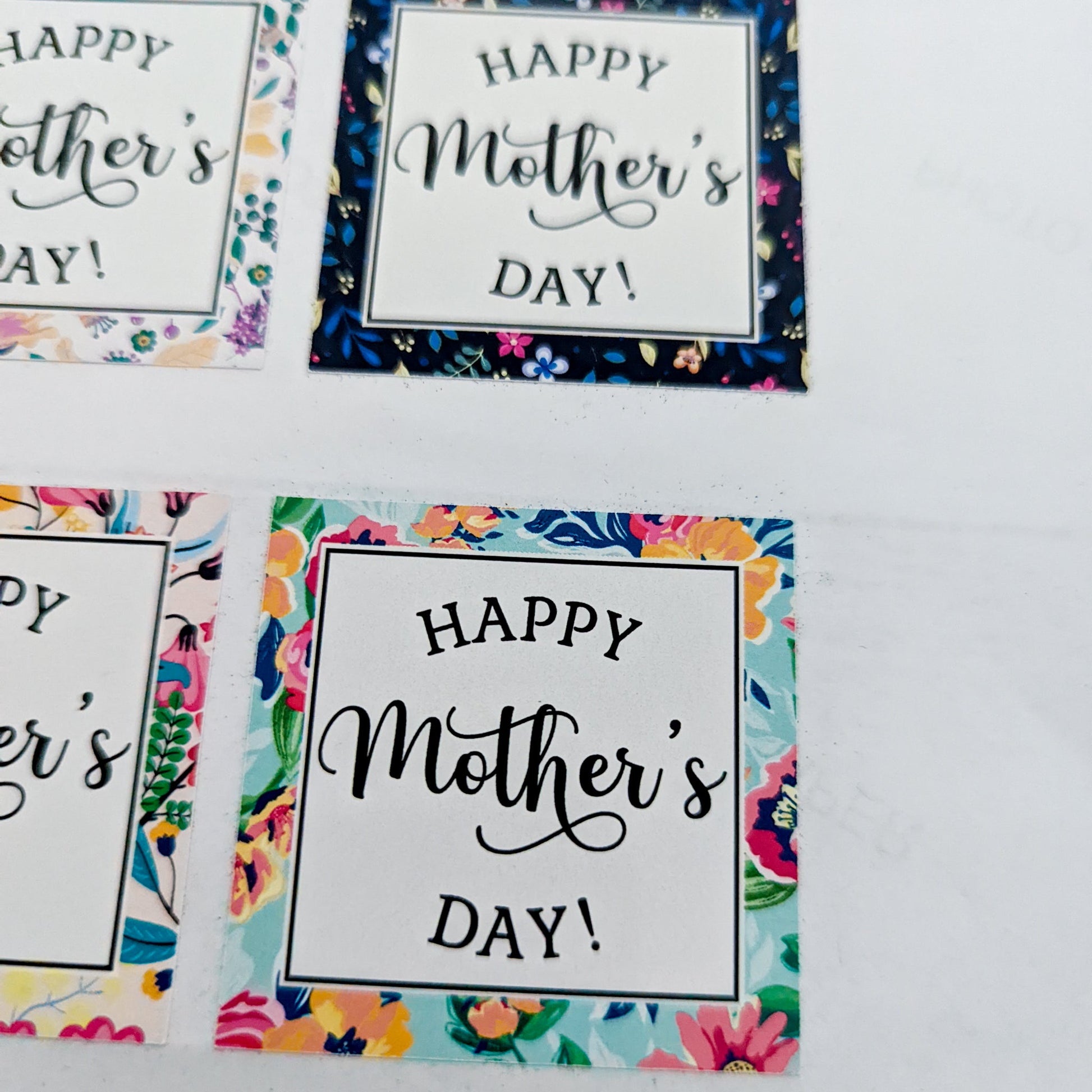E&L Designs Printed Mother's Day Stickers, Square