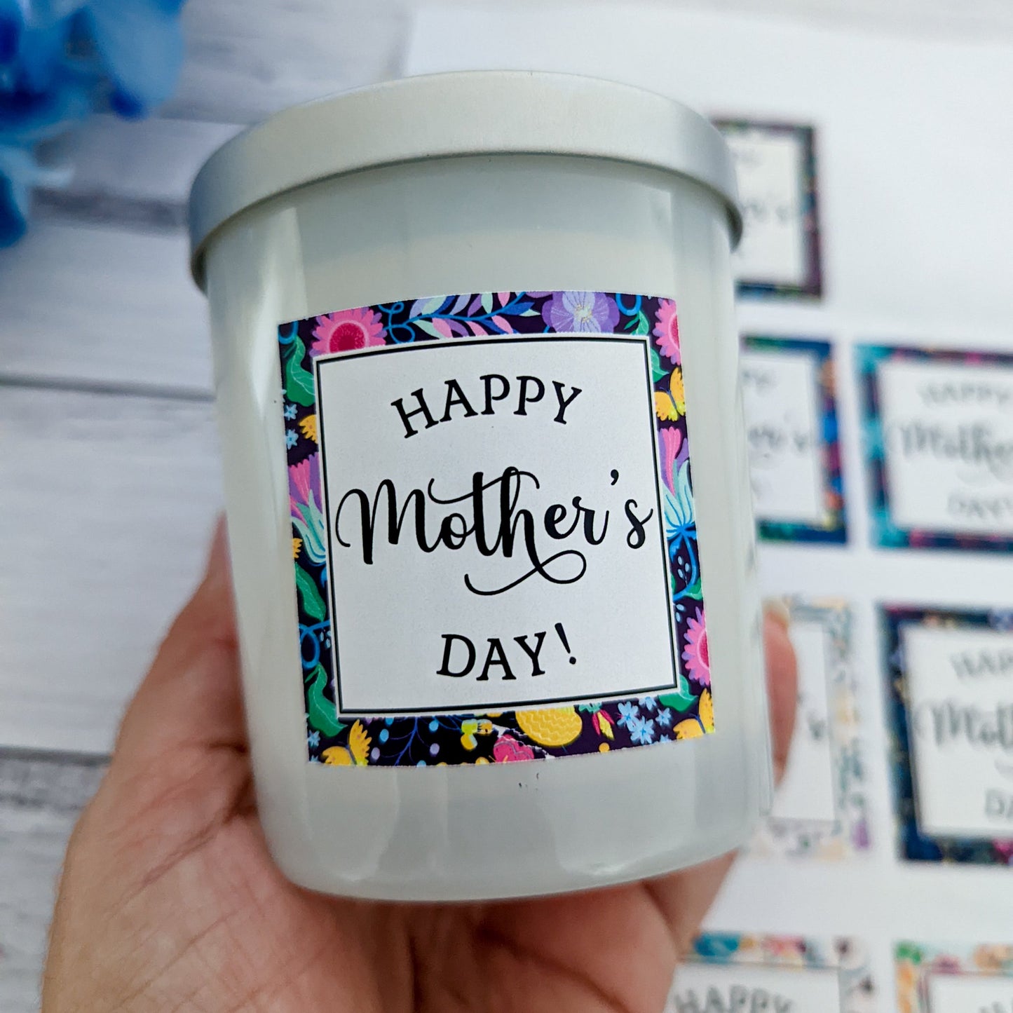 E&L Designs Printed Mother's Day Stickers, Square