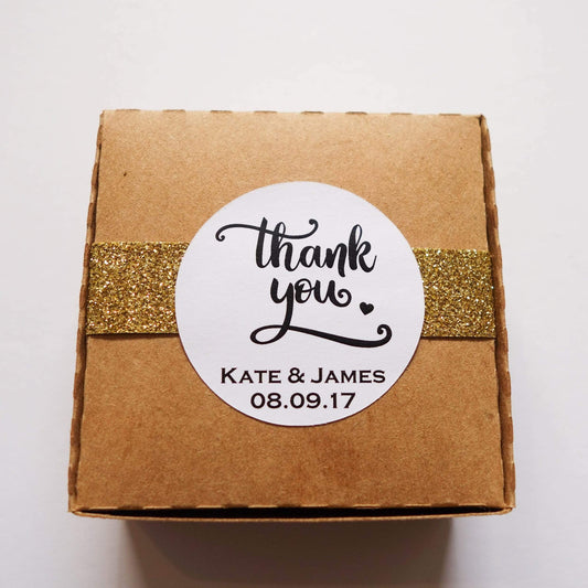E&L Designs Printed Thank You Wedding Stickers