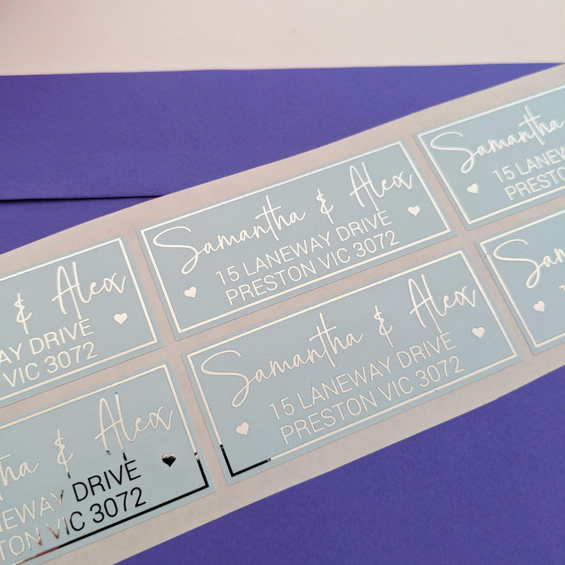 E&L Designs Return Address Labels - Colour with Foil