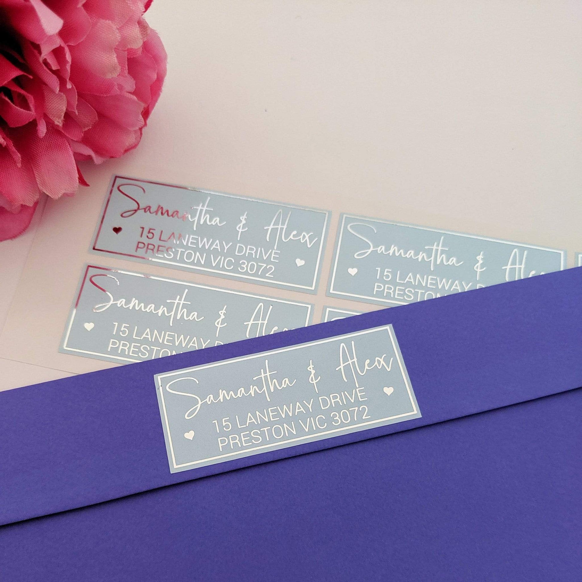 E&L Designs Return Address Labels - Colour with Foil