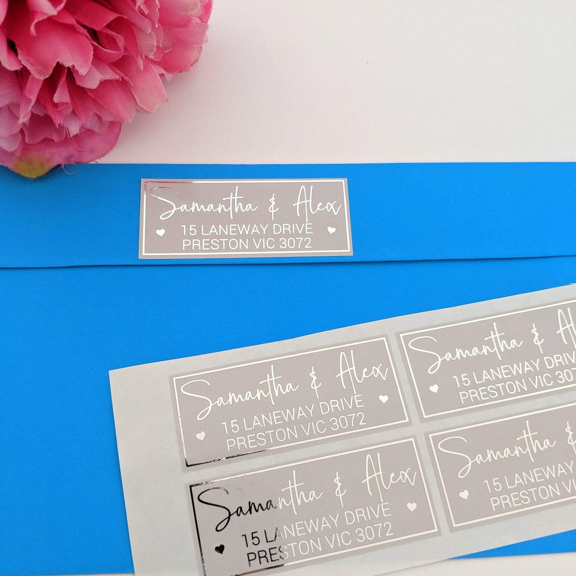 E&L Designs Return Address Labels - Colour with Foil