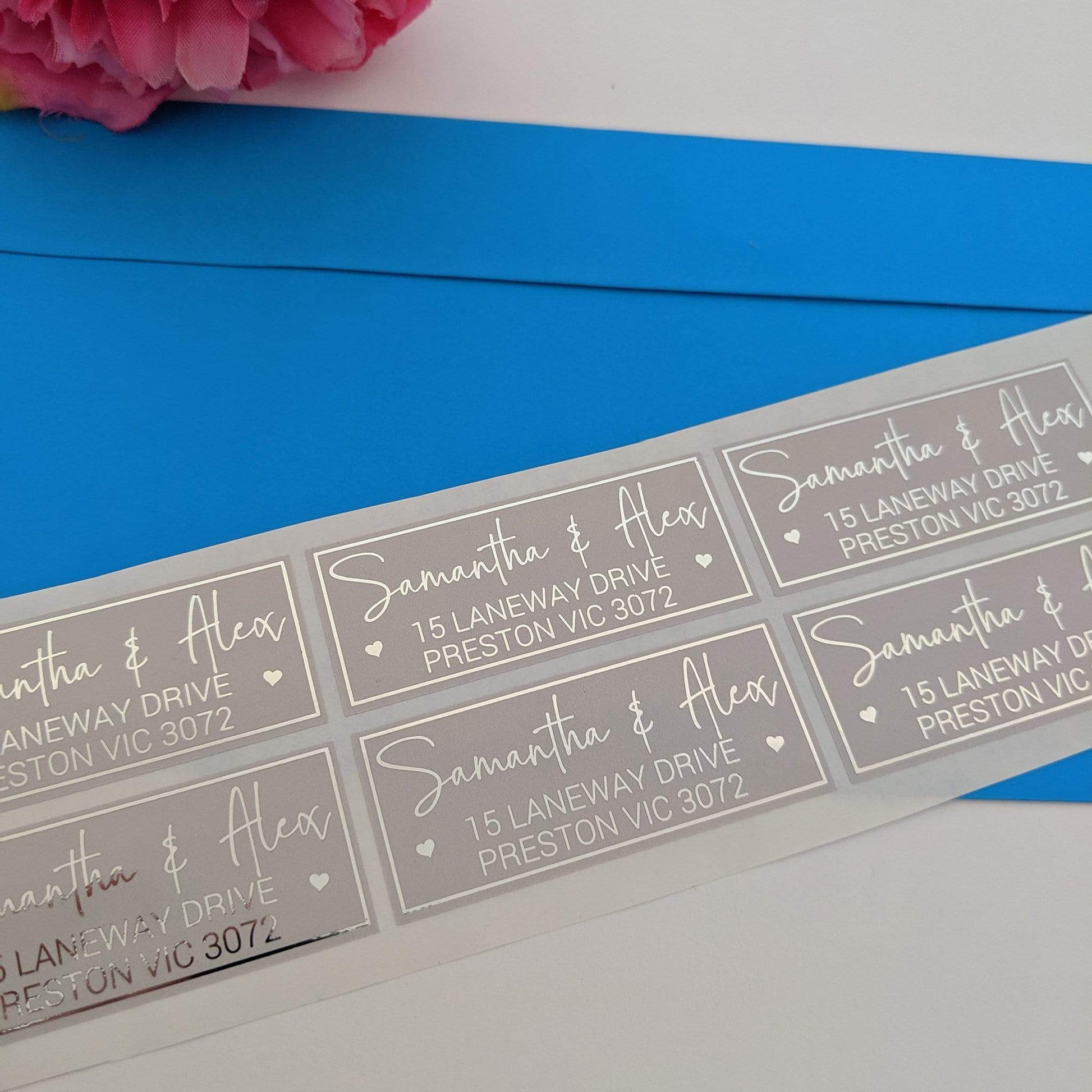 E&L Designs Return Address Labels - Colour with Foil