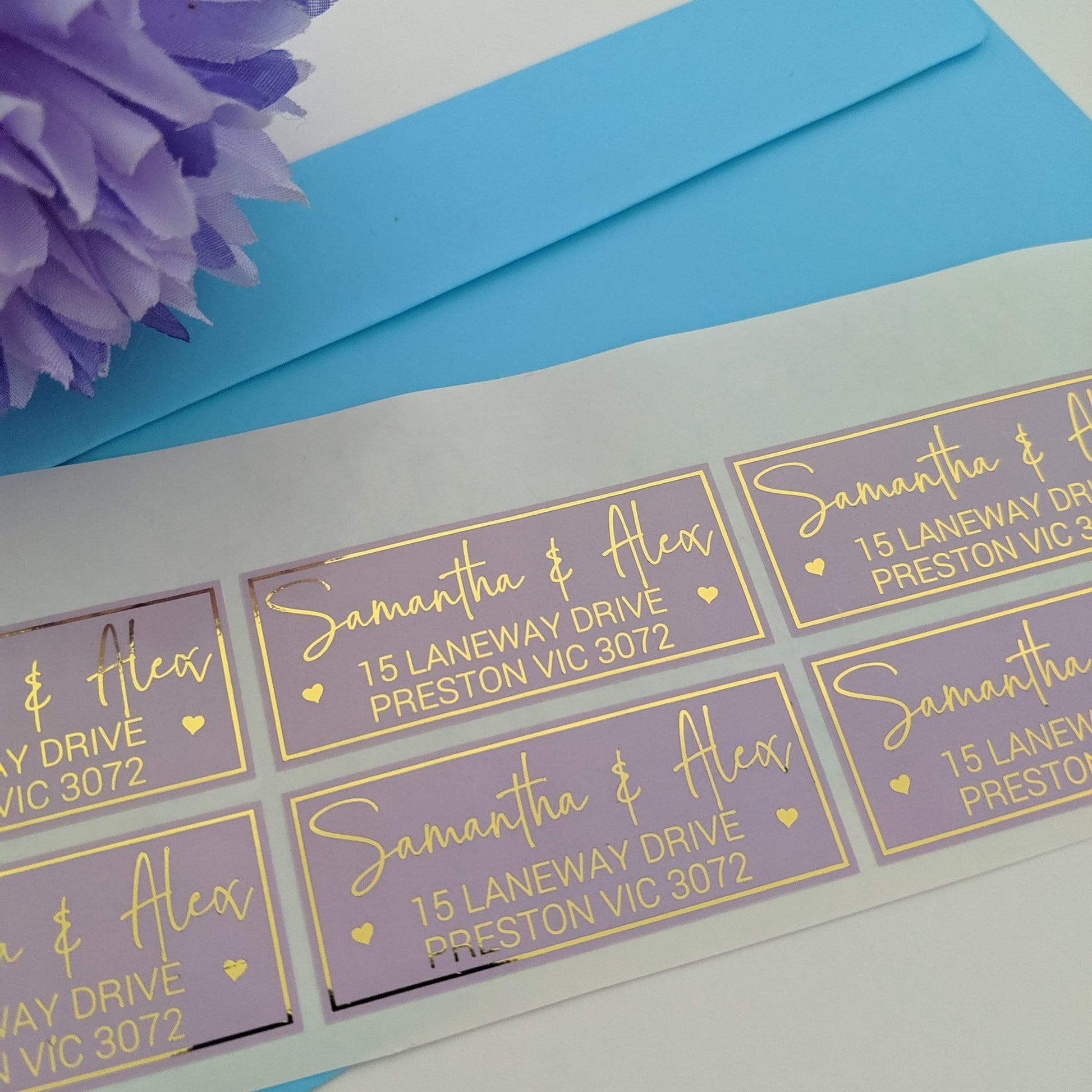 E&L Designs Return Address Labels - Colour with Foil