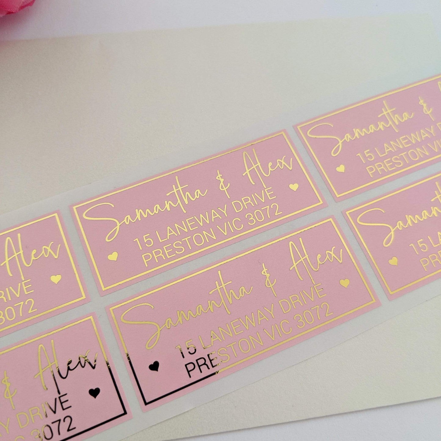 E&L Designs Return Address Labels - Colour with Foil